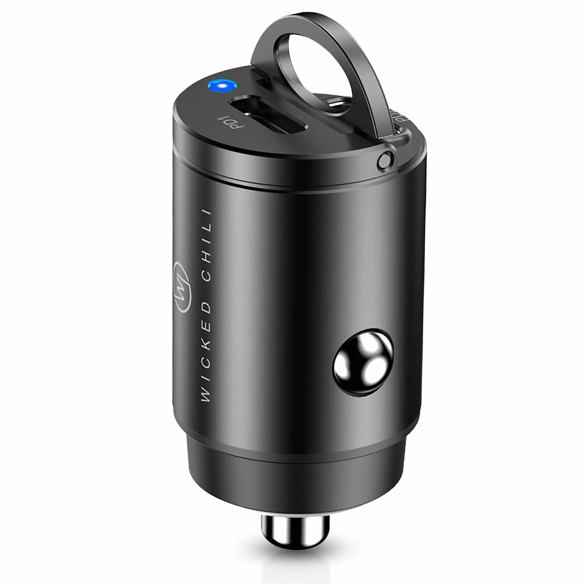 Wicked Chili Podwójna ładowarka samochodowa 30W USB C PD 3.0 Kompatybilna z iPhone 13/12 (20W = Pro, Max, Mini), 11 (18W = Pro, Max), XR, SE 2020 - Malutka aluminiowa USB-C do zapalniczki