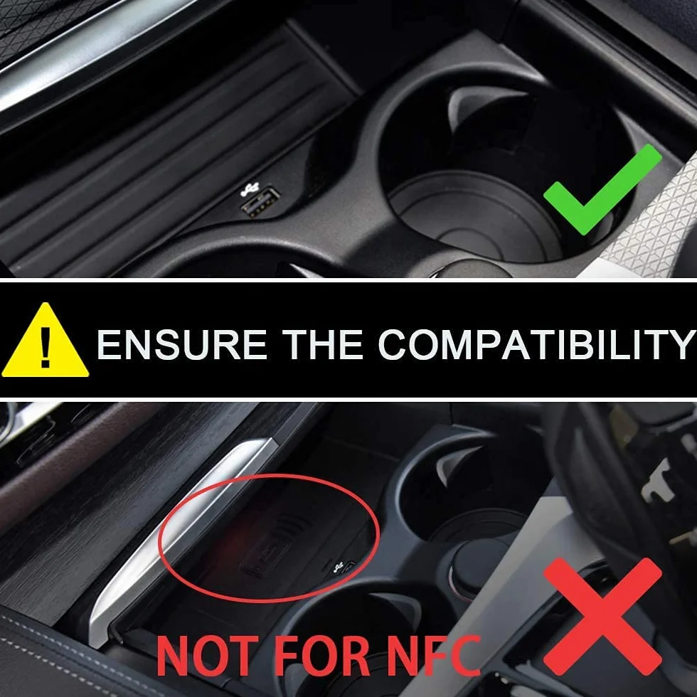 Bezprzewodowa ładowarka samochodowa do BMW serii 5 2018 2019 2020 2021 panel akcesoriów konsoli środkowej, 15 W Qi szybka ładowarka do telefonu z QC3.0 USB do iPhone 12/11/XS/X/8 Samsung