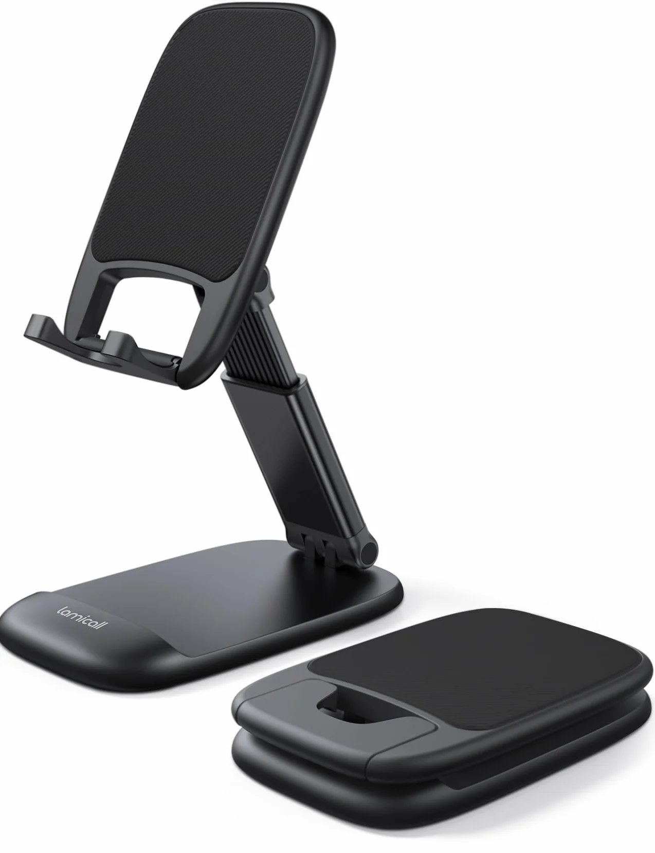 Lamicall Zginała stółka dla telefonu do biurka - Regulowana wysokościami podest dla telefonu na iPhone 16 15 14 13 12 11 Pro Max Plus Mini, Xs, XR, X, Galaxy,Telefony mobilne o rozdzielczości 4-8 cali