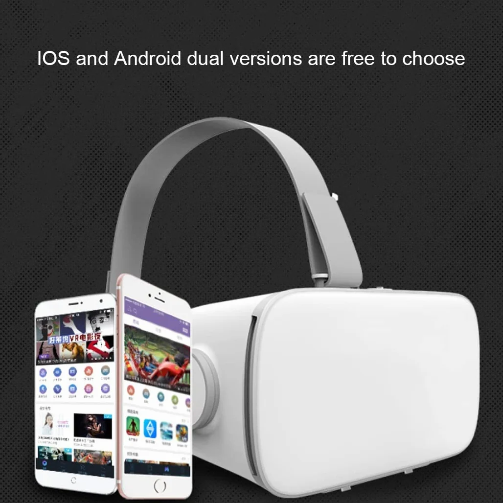 okulary 3D VR, wirtualna rzeczywistość, zestaw słuchawkowy VR, kontroler Bluetooth do iPhone'a 13 Pro Max/13 Pro/13/12/11, dla Samsung Galaxy S21, Huawei, Xiaomi Series