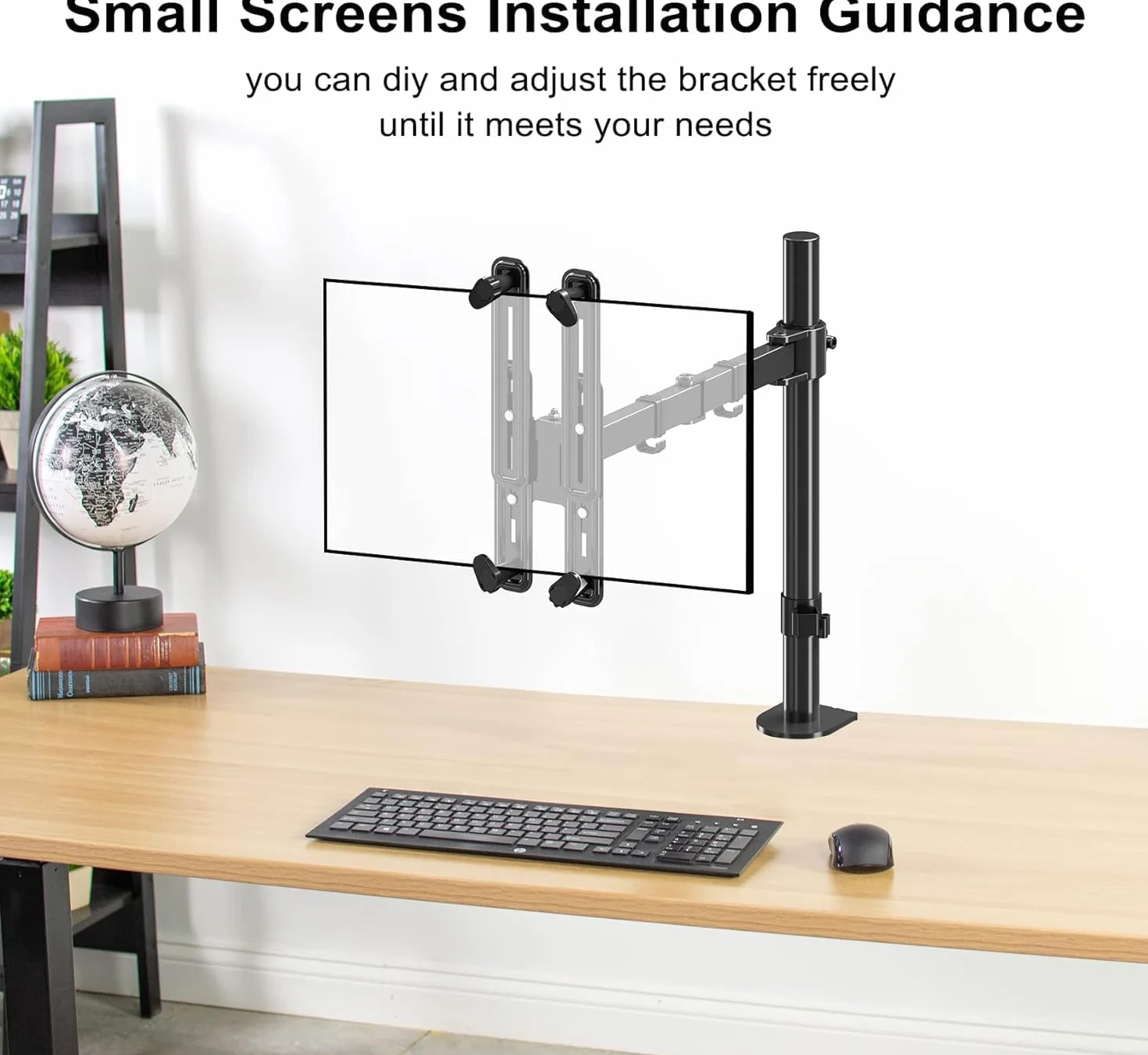 Suptek Adapter inny niż VESA do zestawu wspornika ramienia monitora do ekranów 13-32 cali, VESA 75×75/100×100mm