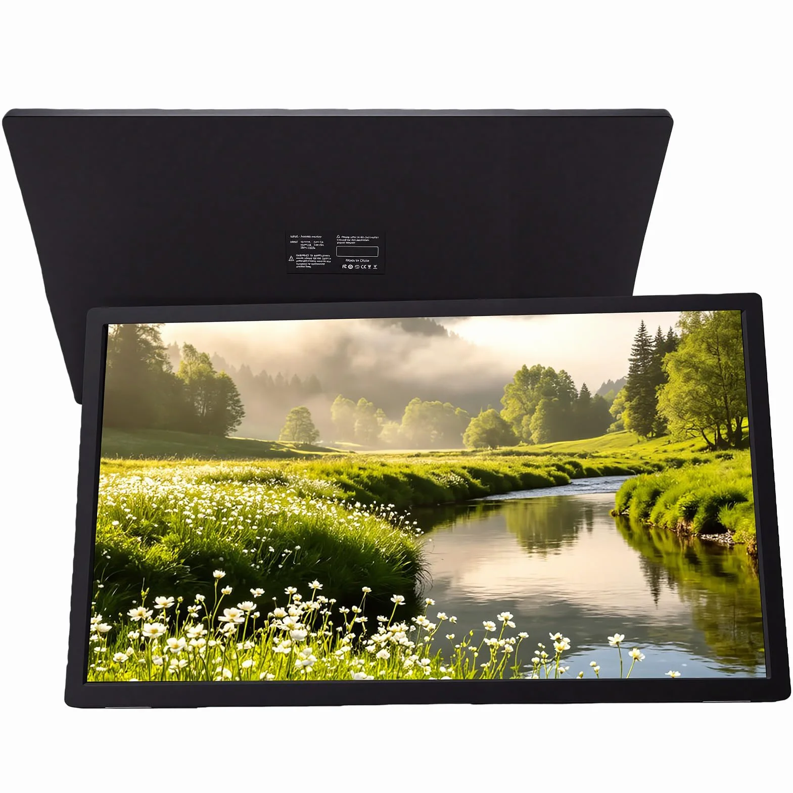 Przenośny Monitor, 15,6-calowy Monitor Podróżny 1080P USB C HDMI, Wbudowana Podstawa VESA, Zewnętrzny Ekran do Laptopów, Komputerów Stacjonarnych, Pokładu Parowego, Konsoli do