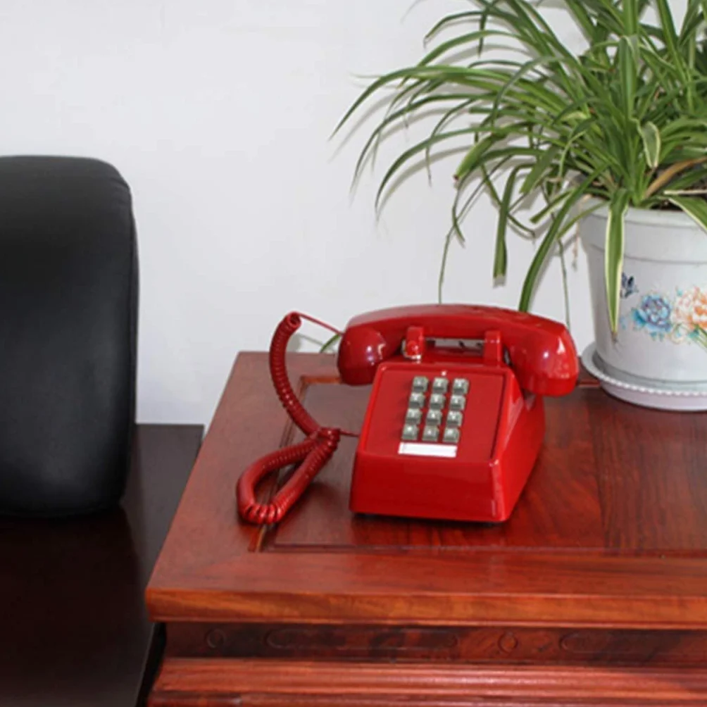 Vintage telefon stacjonarny Retro Wire Telefon przewodowy Staroświecki zamiennik telefonu biurkowego do wystroju domu i biura