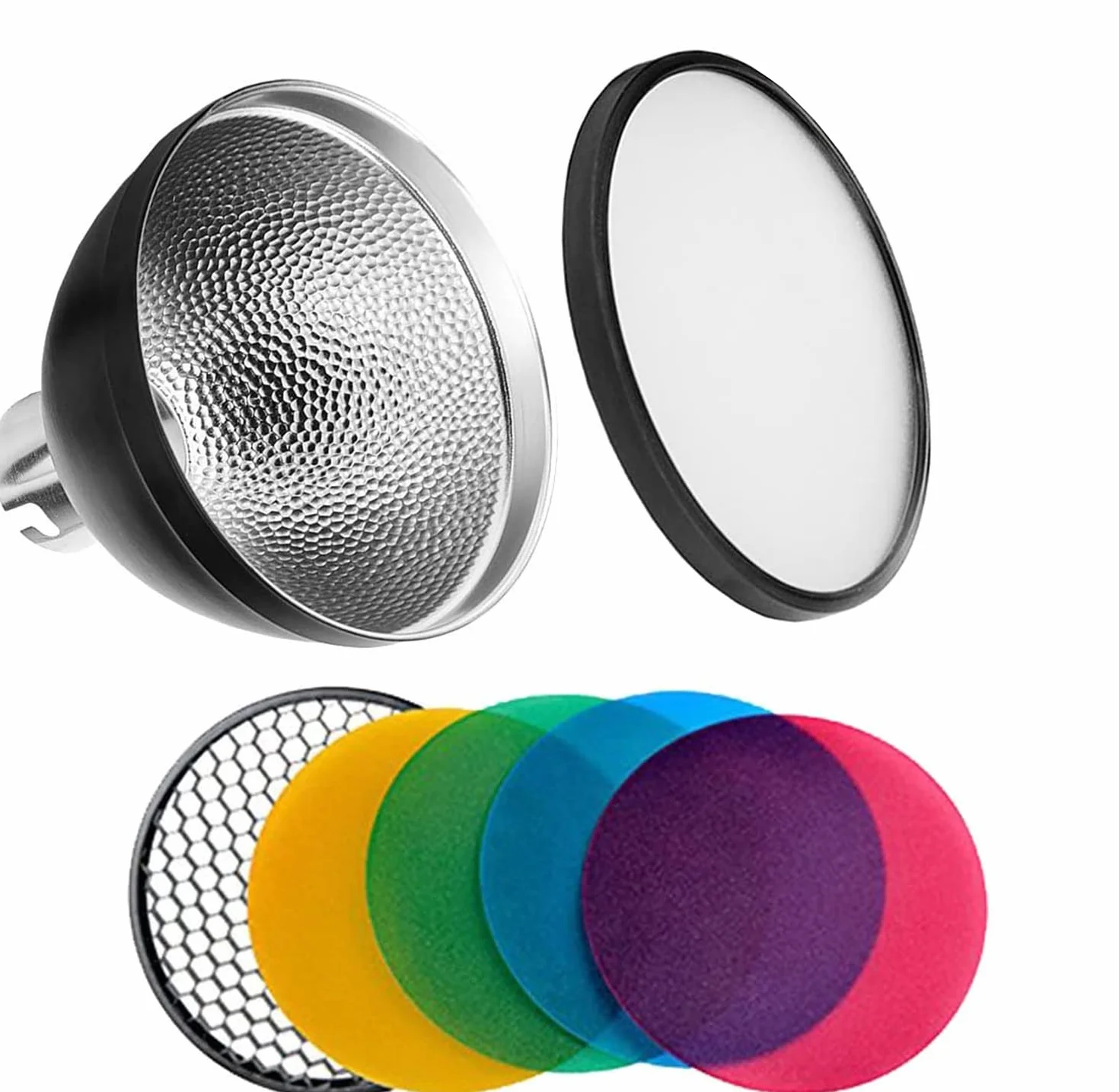 Godox AD-S2 Zestaw reflektorów standardowych z AD-S11 zestawem żeli kolorowych i miękkim dyfuzorem dla lamp błyskowych Godox AD200 AD200Pro AD360 AD360II