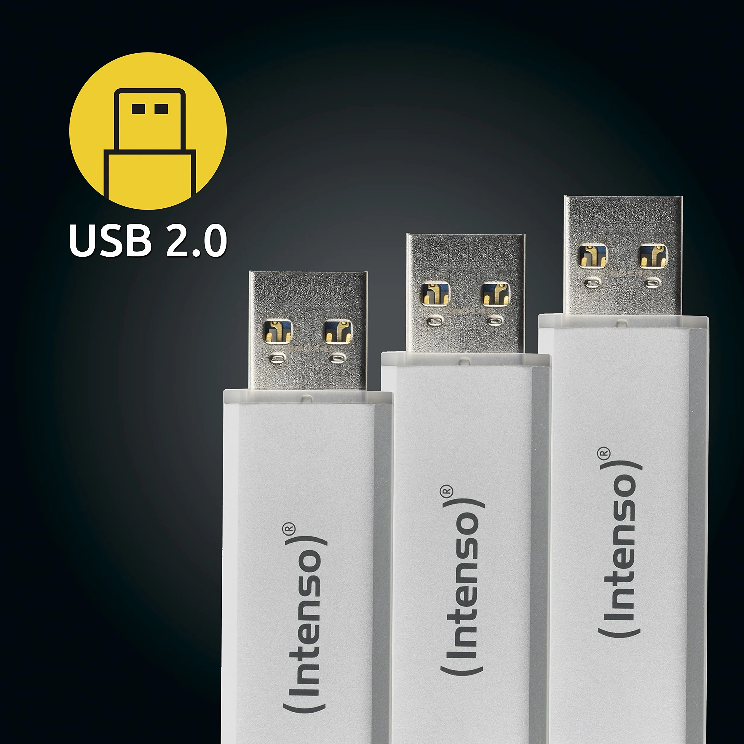 Intenso Alu Line 3 x 16 GB pamięć USB 2.0 srebrna (potrójne opakowanie)