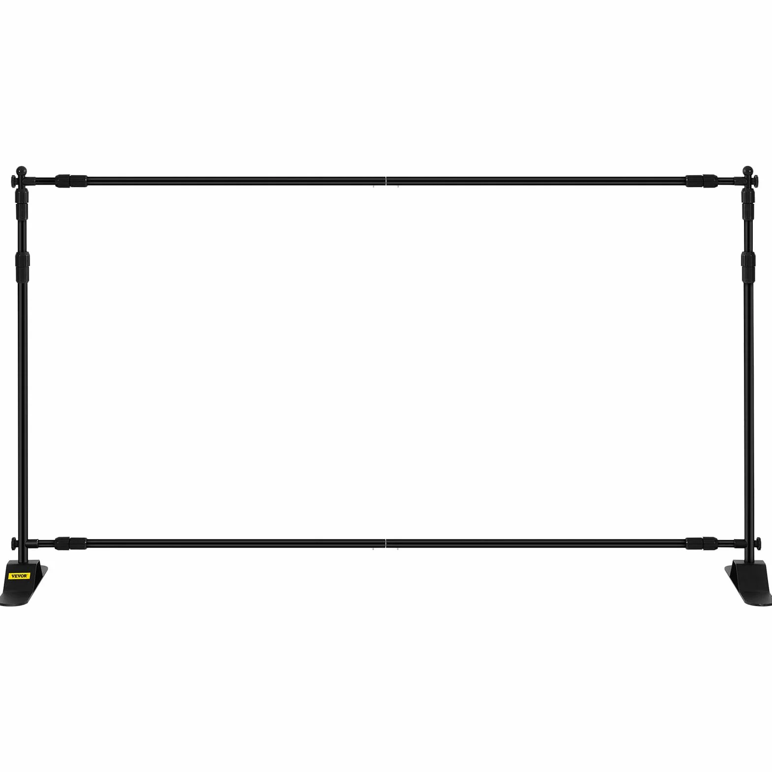 VEVOR Uchwyt teleskopowy na dno rurki, maksymalnie 240 x 240 cm, DM-ABS, system tła, czarny, aluminiowy uchwyt, nadaje się na imprezy świąteczne, wieczorne wyjścia