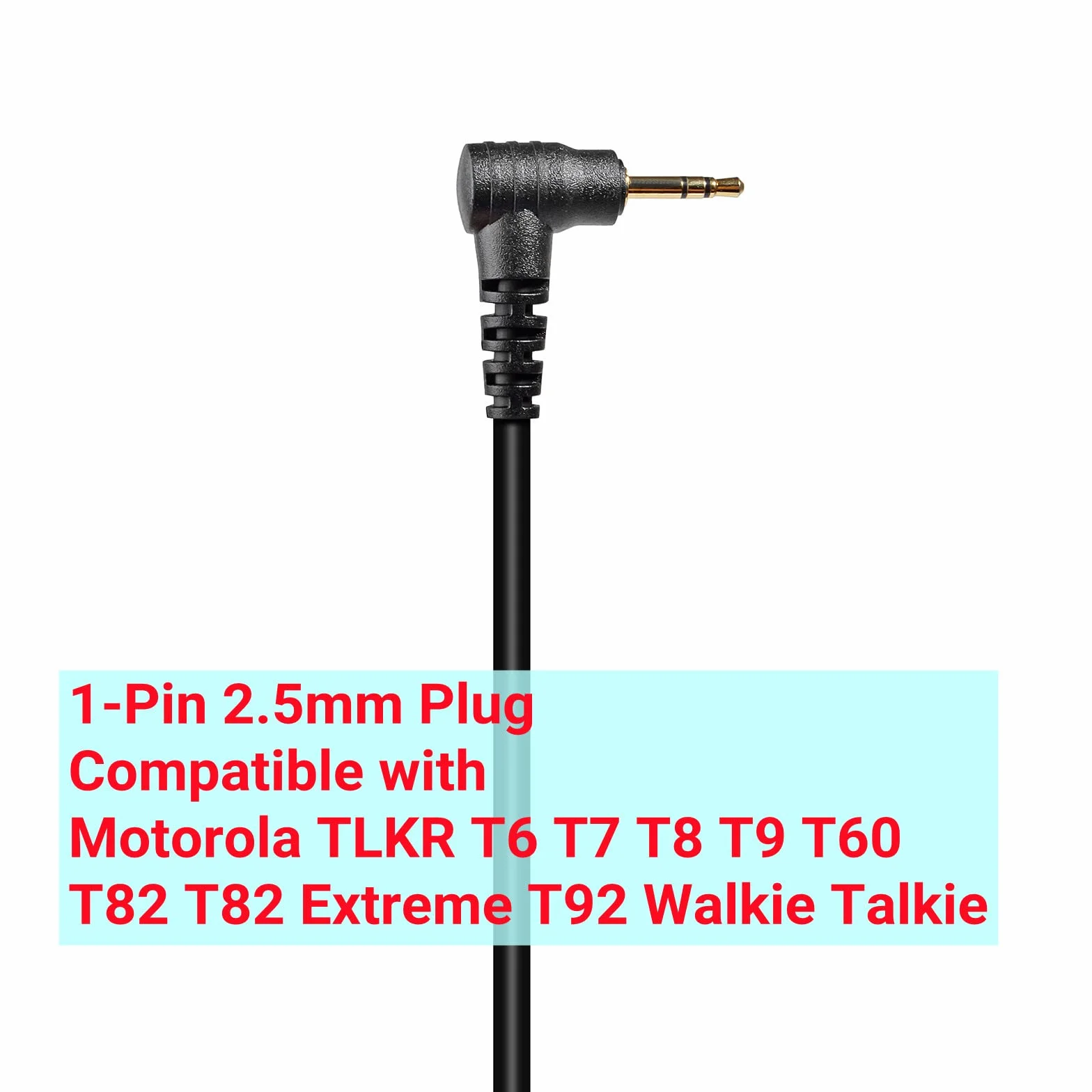 HYS 2,5 mm 1-biegunowy mikrofon na ramię głośnik kompatybilny z telefonem Motorola TLKR-T60 T61 T62 T80 T81 T82 T-92 H2O T80 Extreme