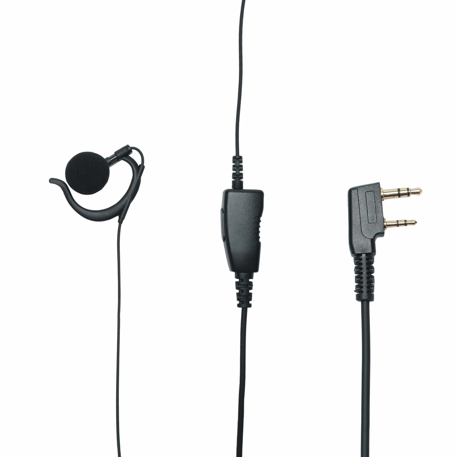 Zestaw słuchawkowy w kształcie litery G z mikrofonem PTT kompatybilny z Baofeng UV-5R BF-888S BF-F8HP Kenwood TK-2202 TK-2402 TK-3402 Walkie Talkie 2-drożne akcesoria radiowe, Gshape