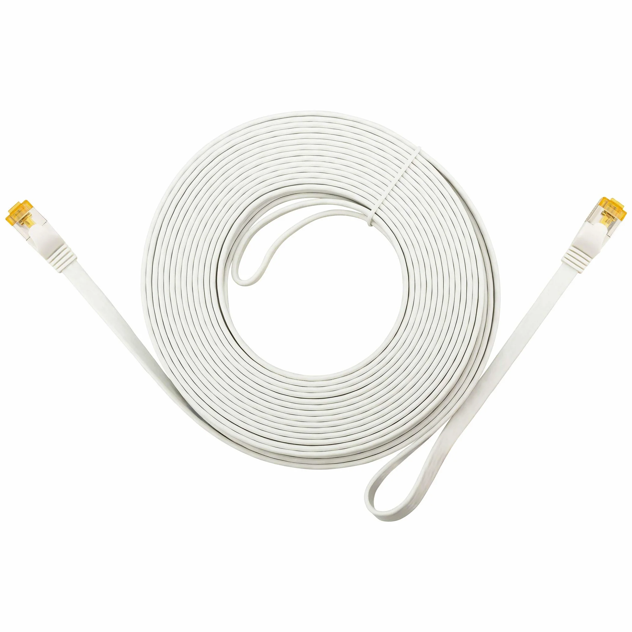 SEBSON Ethernet 15m - CAT7 Kabel Internetowy RJ45 Gigabit 10 Gbit/s U-FTP, płaski Kabel Sieciowy do Router, Telewizora, Laptopa