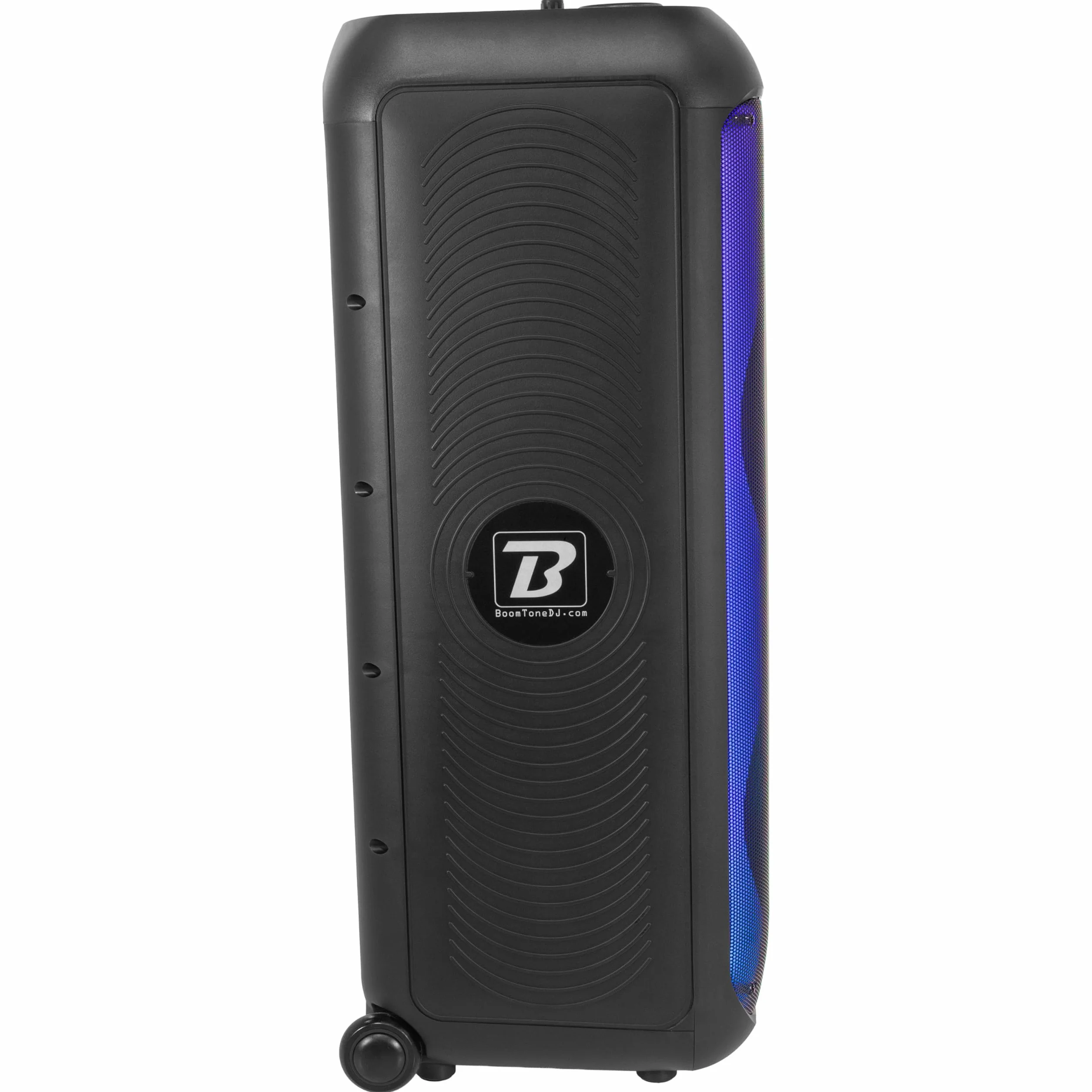 BoomToneDJ BOOMaster 900 - przenośny głośnik aktywny 900 W z efektami świetlnymi, Bluetooth 5.0, TWS, USB/SD, akumulatorem, kółkami i uchwytem.