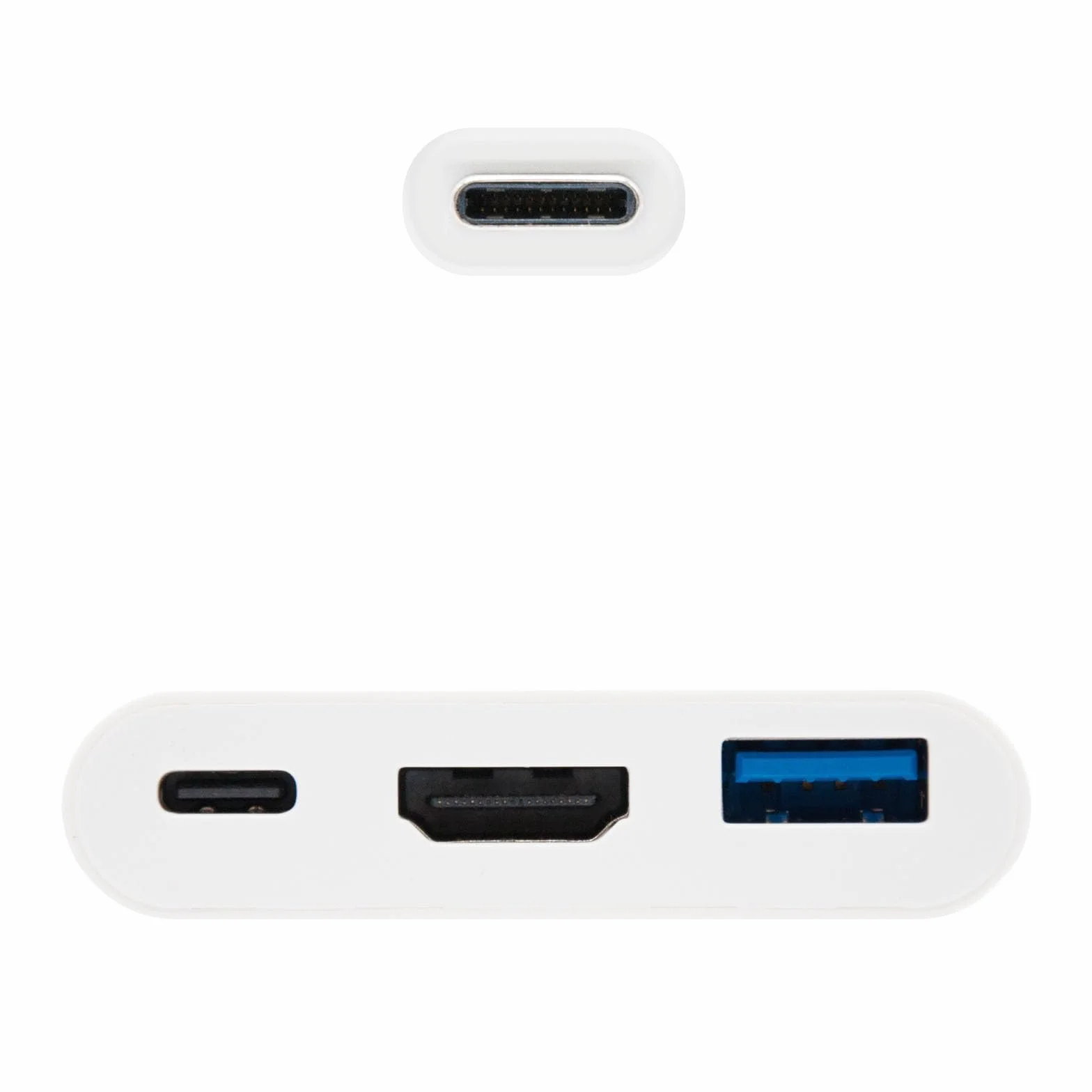Wielofunkcyjny konwerter USB-C na HDMI, USB i USB-C. Kompatybilny z wieloma urządzeniami, umożliwia transmisję wideo w wysokiej rozdzielczości i szybki transfer danych. Długość kabla: 15 cm