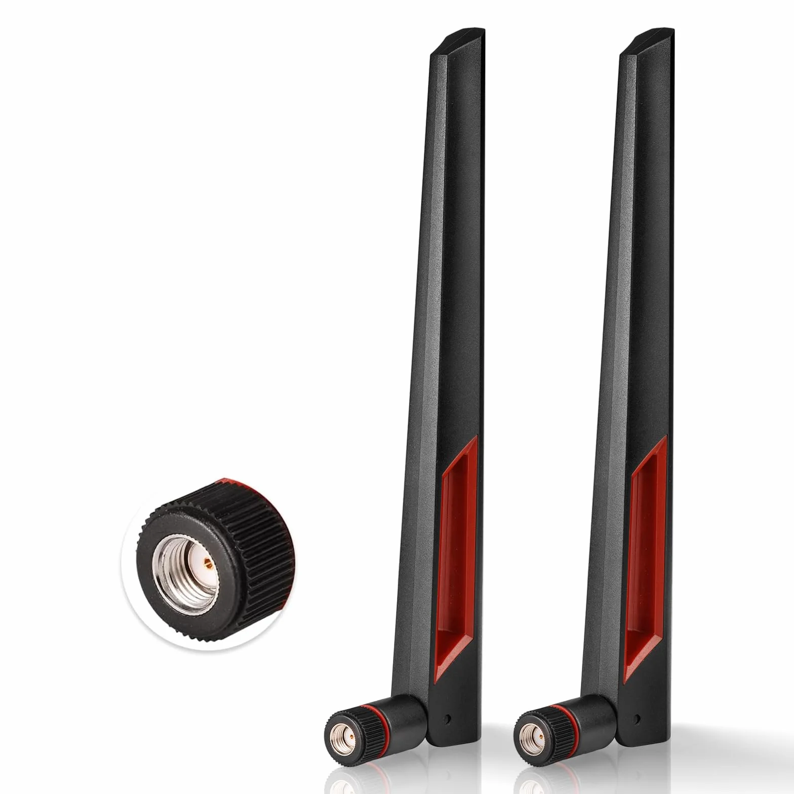 Eightwood Antena WiFi WLAN 2,4 g/5,8 g 10 dBi RP-SMA antena Dualband do PC, płyty głównej, routera, kamery PCI-E, karty sieciowej ASUS RT-AC68u..