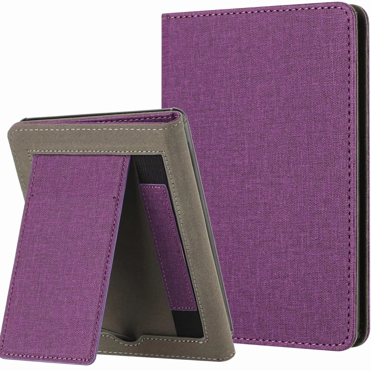 MOKASE Etui Fit for 6" Kindle Paperwhite 5/6/7. Generacji 2012,2013,2015,2016 (Model: EY21 / DP75SDI), Pokrowiec ze skóry pu, Inteligentną Automatyczne Budzenia/Uśpienia z gniazdem na kartę, Purple