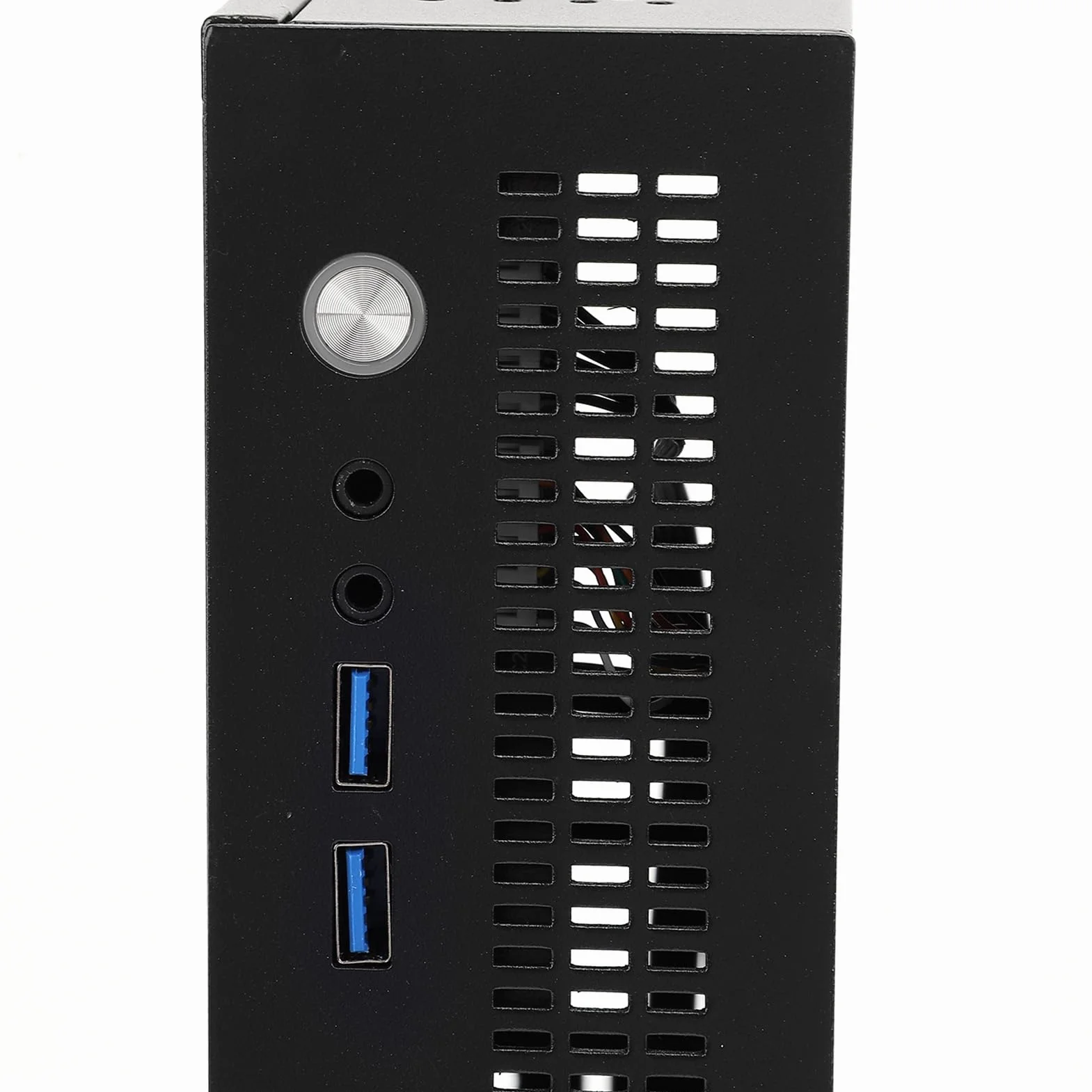 Generic Obudowa Komputera ITX Profesjonalna, Kompaktowa Obudowa z Pełnej Płyty Stalowej na Akcesoria do Komputerów Stacjonarnych, Doskonałe Odprowadzanie Ciepła, Porty USB 3.0 i Obsługa Dysków SSD