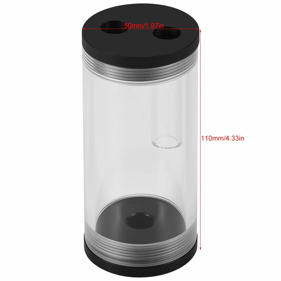 Zbiornik chłodzący, komputer PC Chłodzenie wodą cieczą Ra/Diator Akrylowy cylinder Zbiornik na wodę Zestaw, niski poziom hałasu, zbiornik chłodzący wodę do komputera PC