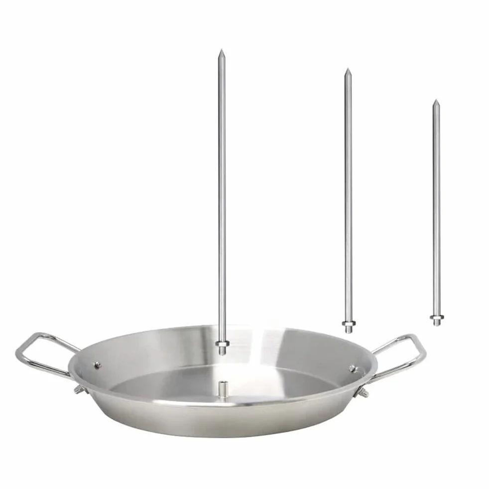 LIANGMEI Pionowy szpikulec ze stali nierdzewnej do grilla, grill, pionowy szpikulec grillowy Spit Grill Pionowy rożen Stand Up Grill Stalowy szpikulec z 3 wyjmowanymi kolcami (8,10,12 cala)
