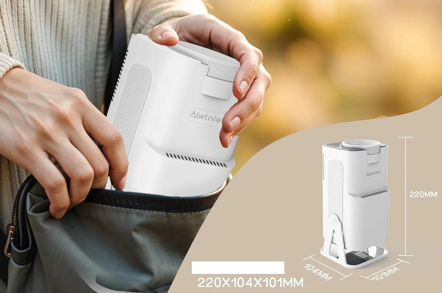 Mini projektor Smart HY320N 1080P Kompatybilny z 4K WiFi 6 Bluetooth 5.2 Whale OS HDMI USB przenośny projektor do kina domowego na zewnątrz