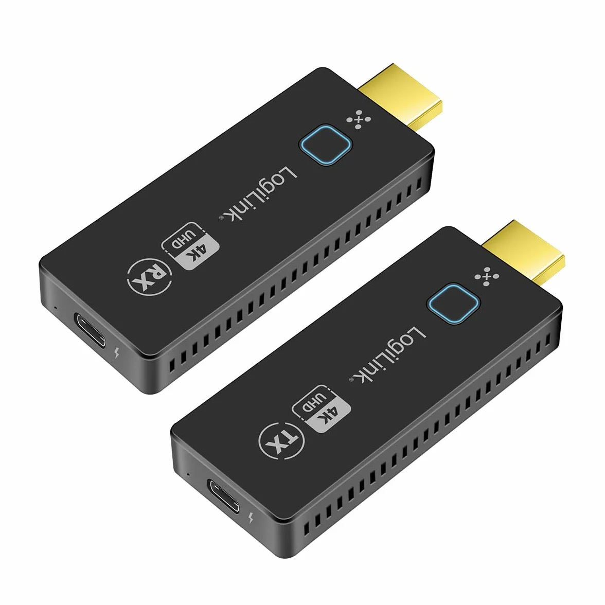 LogiLink HDW0111 - zestaw prezentacyjny HDMI BYOD (Bring Your own Devices), kompaktowy, bezprzewodowy, 50 m, 16zu1, 4K 60 Hz, wyświetlanie i udostępnianie danych/filmów na telewizorze za pomocą Wi-Fi