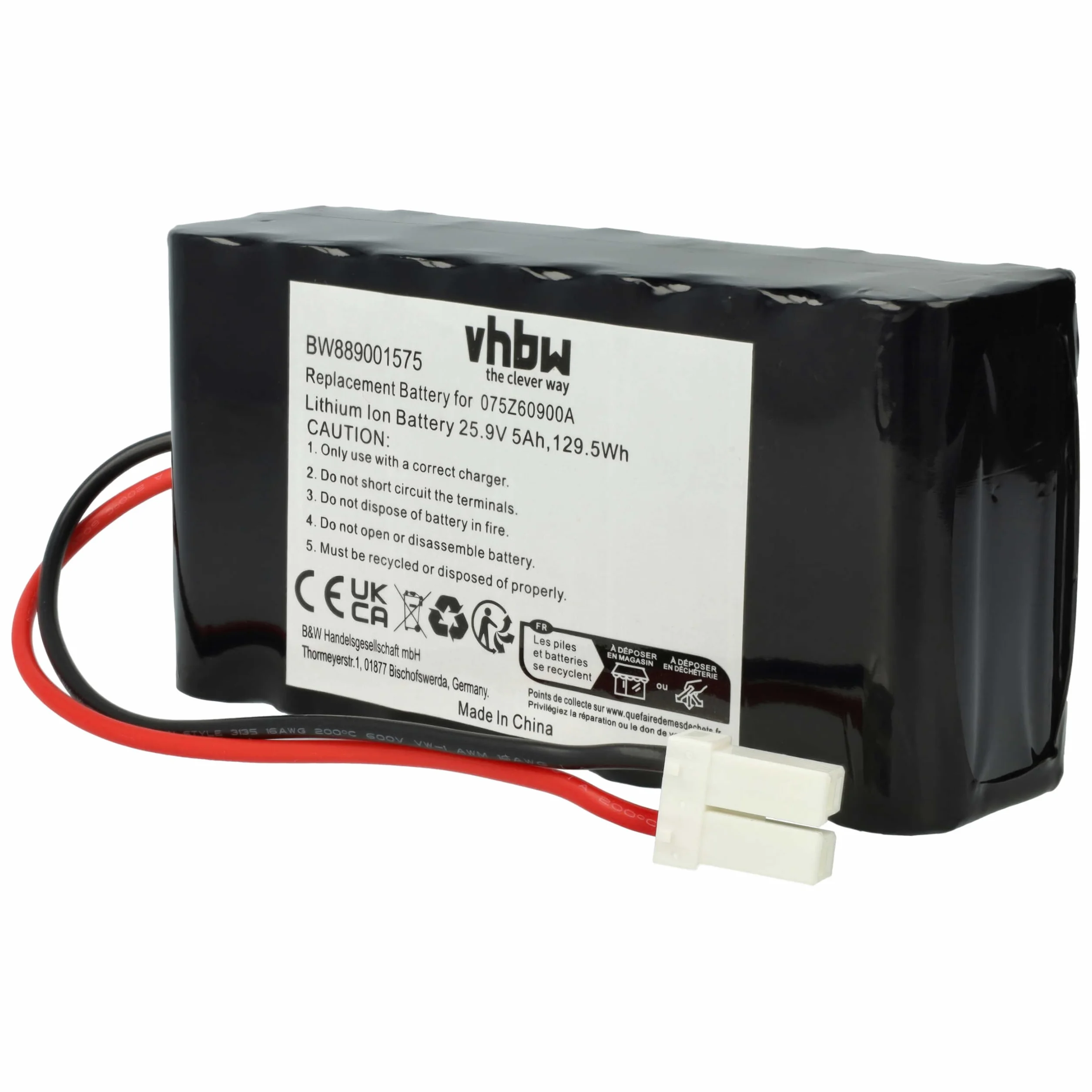 vhbw Akumulator zamienny do kosiarki 5000 mAh 25,9 V litowo-jonowy 050Z38600A 075Z60900A