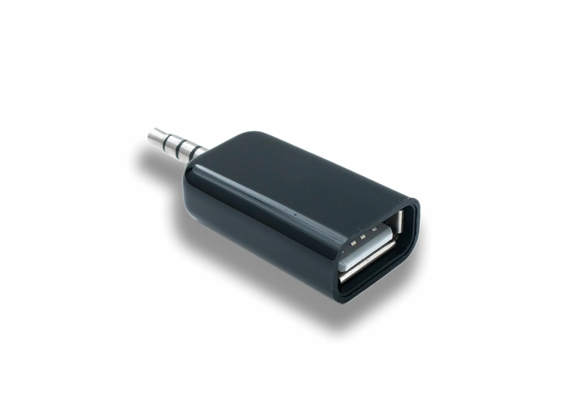 SYSTEM-S Adapter audio USB 3,5 mm wtyczka jack do gniazda 2.0 typ A kabel AUX w kolorze czarnym