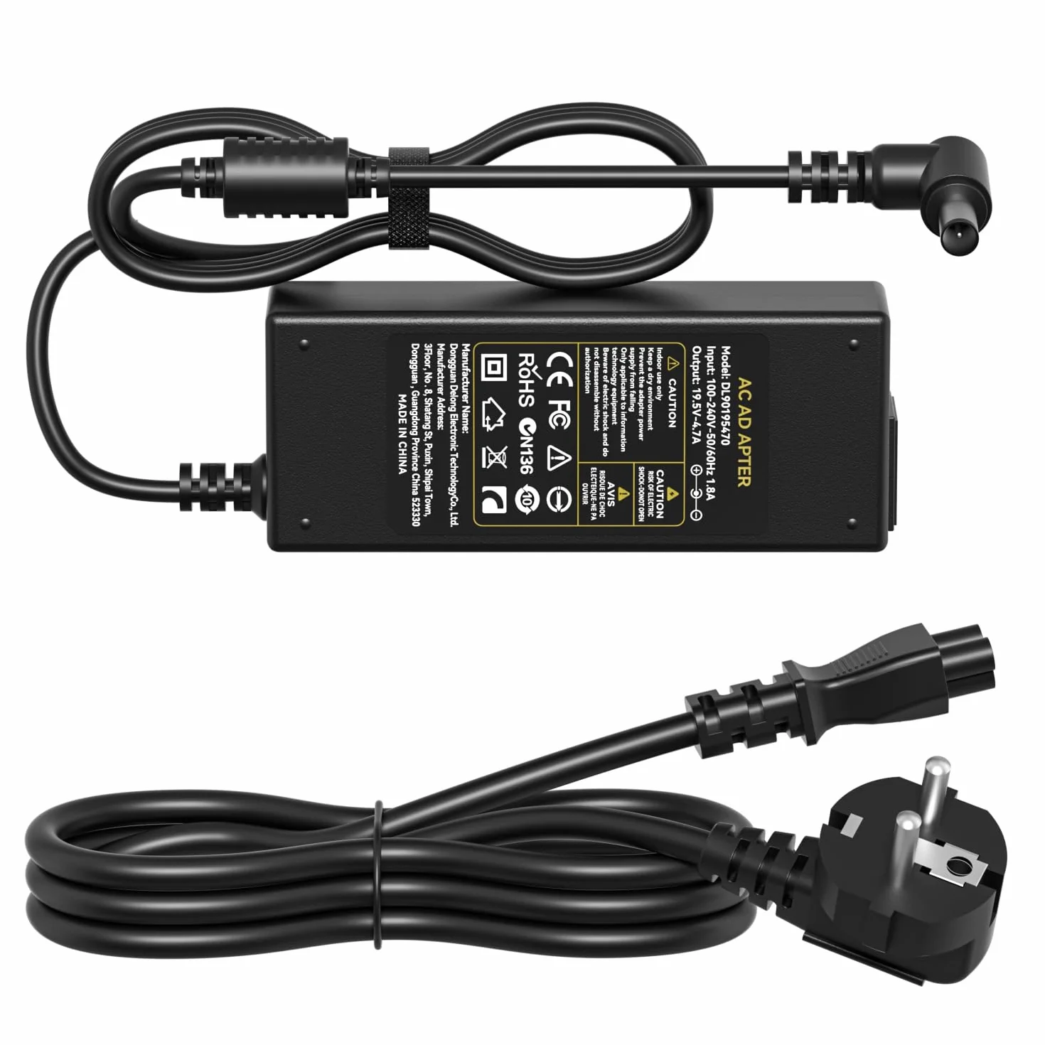 Ładowarka Sony 19,5 V 90 W, do laptopa Sony VAIO PCG VGN VGP VPC VPCSB VGP-AC19V28, Bravia TV KDL-24 KDL-32 W600B W650A W700B W800B KDL-40 KDL-42 KDL-48 KDL-555 Zasilacz sieciowy