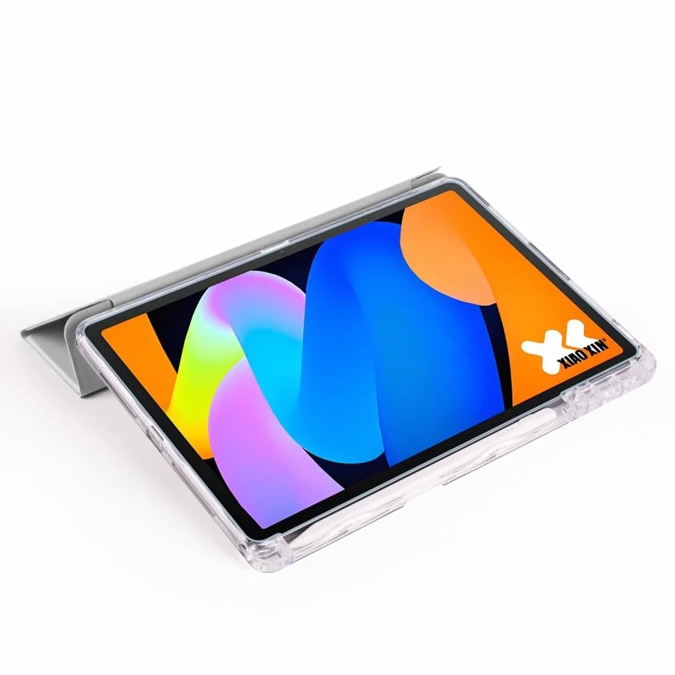 Generic etui kompatybilne z Xiaomi Redmi Pad Pro (kolor: jasnofioletowy) skórzane etui z klapką twarda silikonowa tylna obudowa