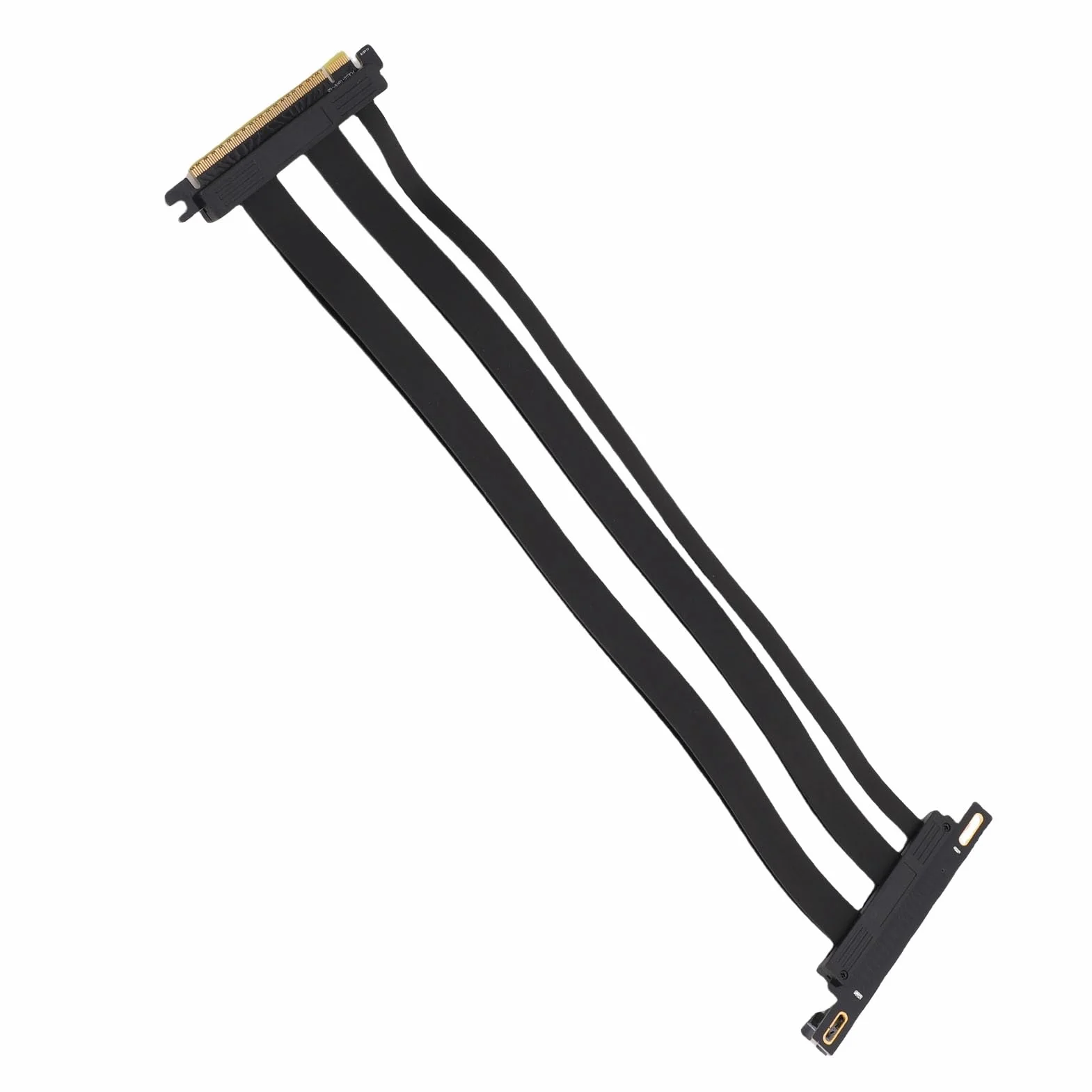 Naroote Kabel Nośny PCIe 5.0, Kabel Przedłużający GPU 128 Gb/s, Kątowy 90 Stopni do Pionowego Montażu Karty Graficznej, Idealny do Obudów Komputerów PC, Serwerowych Systemów Gier ITX (40cm)