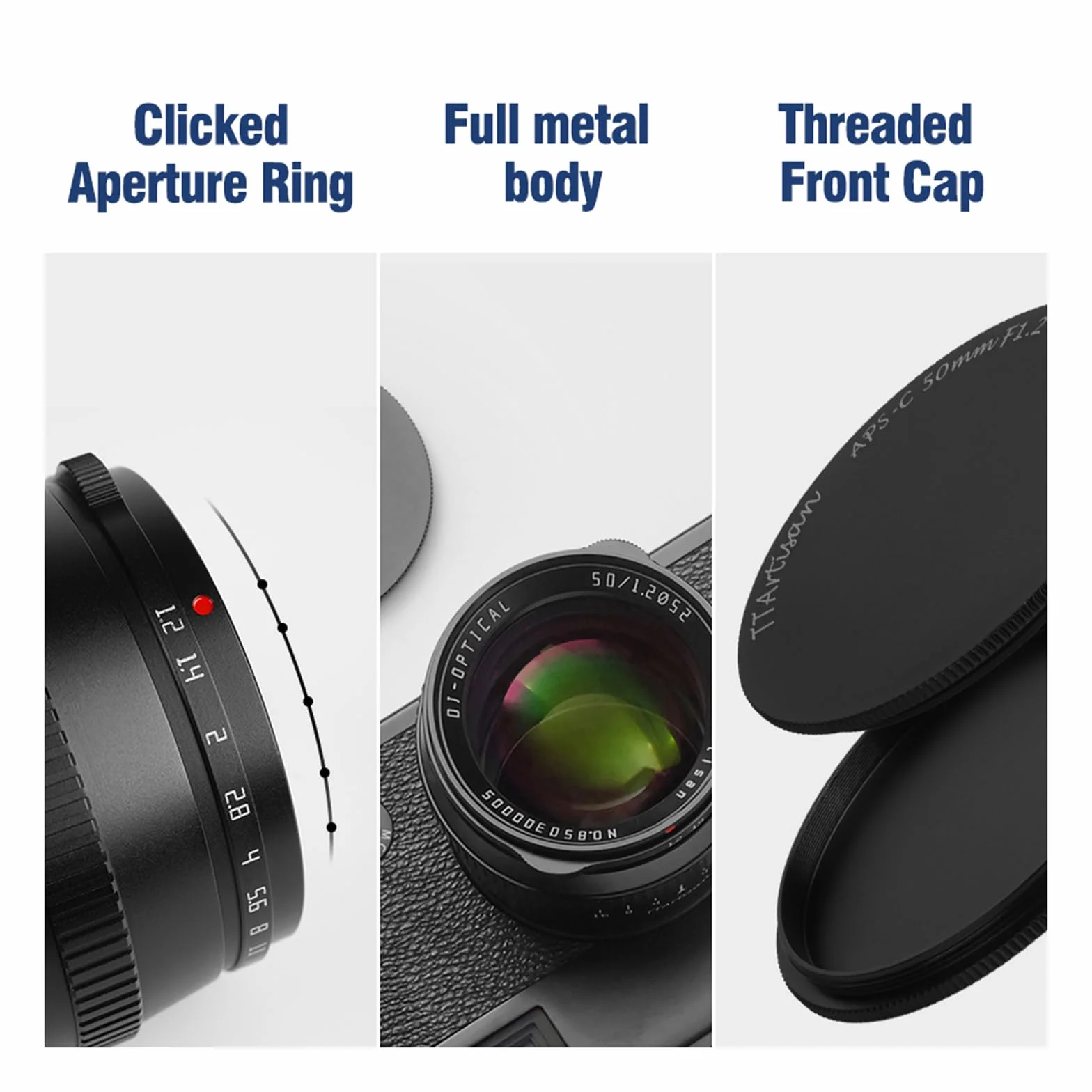 TTARTISAN 50 mm f1.2 APS-C Ręczna regulacja ostrości Prime obiektyw do aparatu M43 Mount