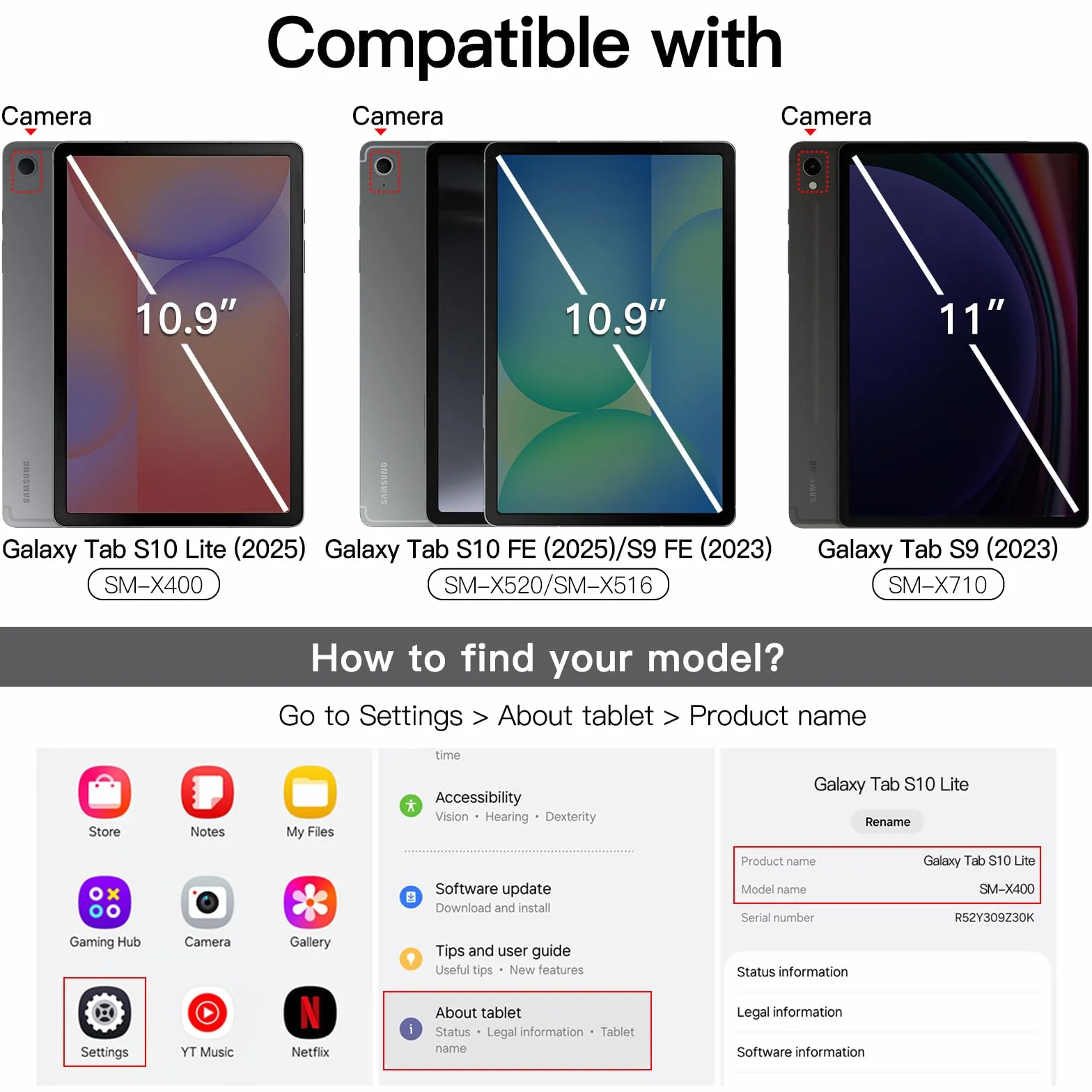 JETech Ochraniacz Ekranu dla Samsung Galaxy Tab S9 11 Cala i Galaxy Tab S10 Lite / S10 FE / S9 FE 10,9 Cala, z Narzędzie Łatwej Instalacji, Folia ze Szkła Hartowanego, HD Wyczyść, 2 Sztuki