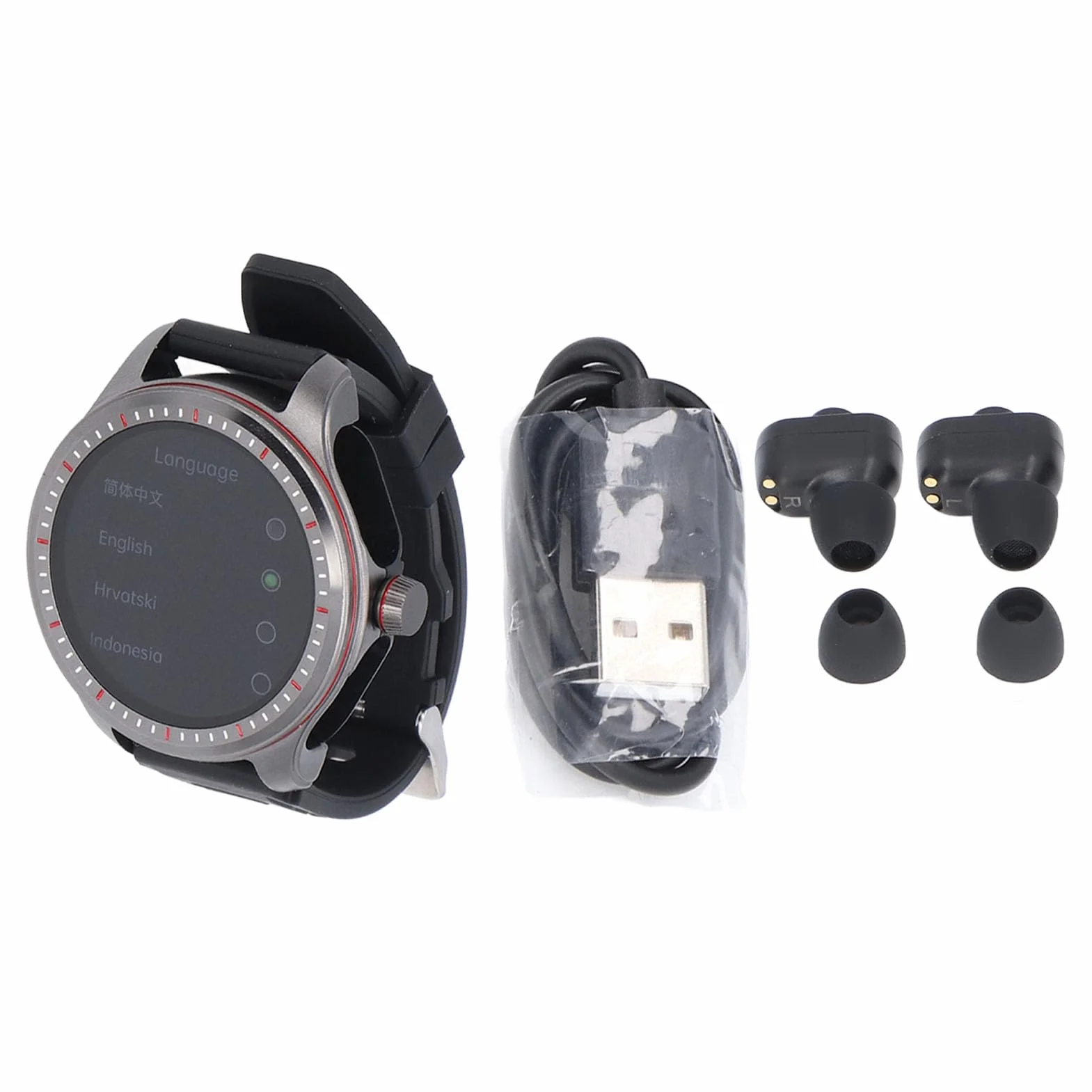FILFEEL Smartwatch 2 w 1 ze Słuchawkami, Odtwarzanie Muzyki na Ekranie Dotykowym o Przekątnej 1,53 Cala, Odbieranie połączeń Zegarek z Trackerem Fitness, Bezproblemowo Integruje