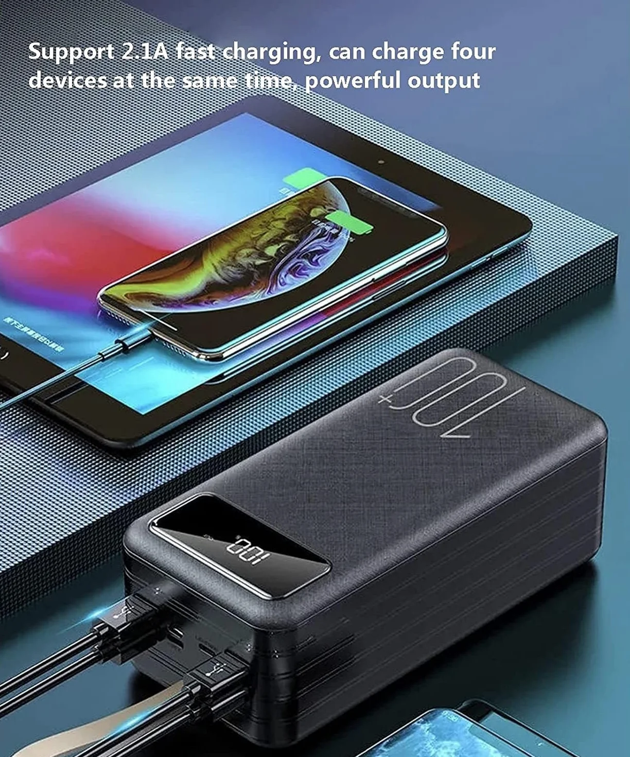 Bateria zewnętrzna 80000mAh Power Banks Ultrakompaktowa technologia ładowania o dużej prędkości przenośna ładowarka do smartfonów, tabletów, konsol do gier (biały)