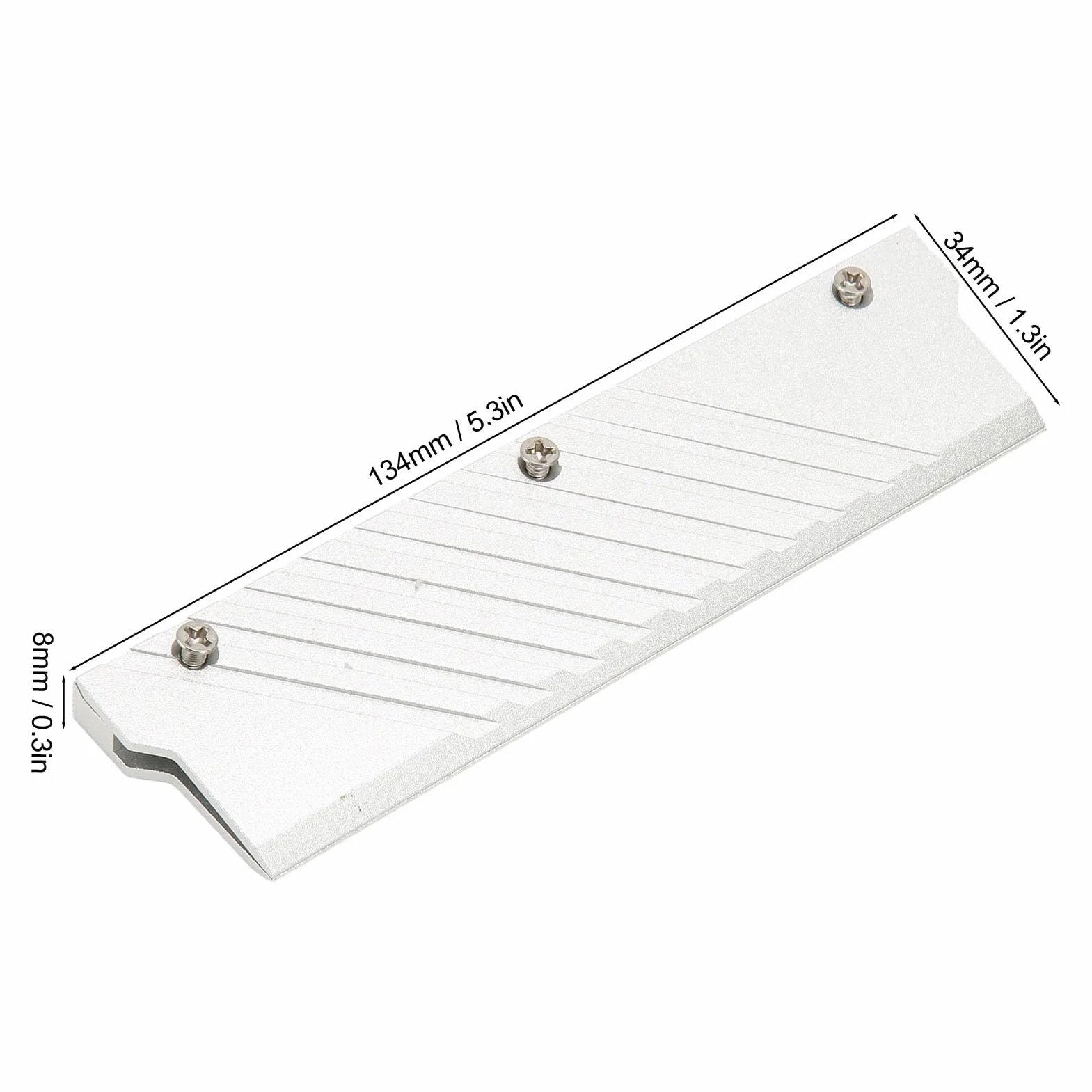Radiator Pamięci RAM, Uniwersalny Radiator Pamięci DDR5, Chłodnica Pamięci RAM ze Stopu Aluminium z Paskiem Radiatora, do Komputerowego Układu Chłodzenia wodą (SILVER)