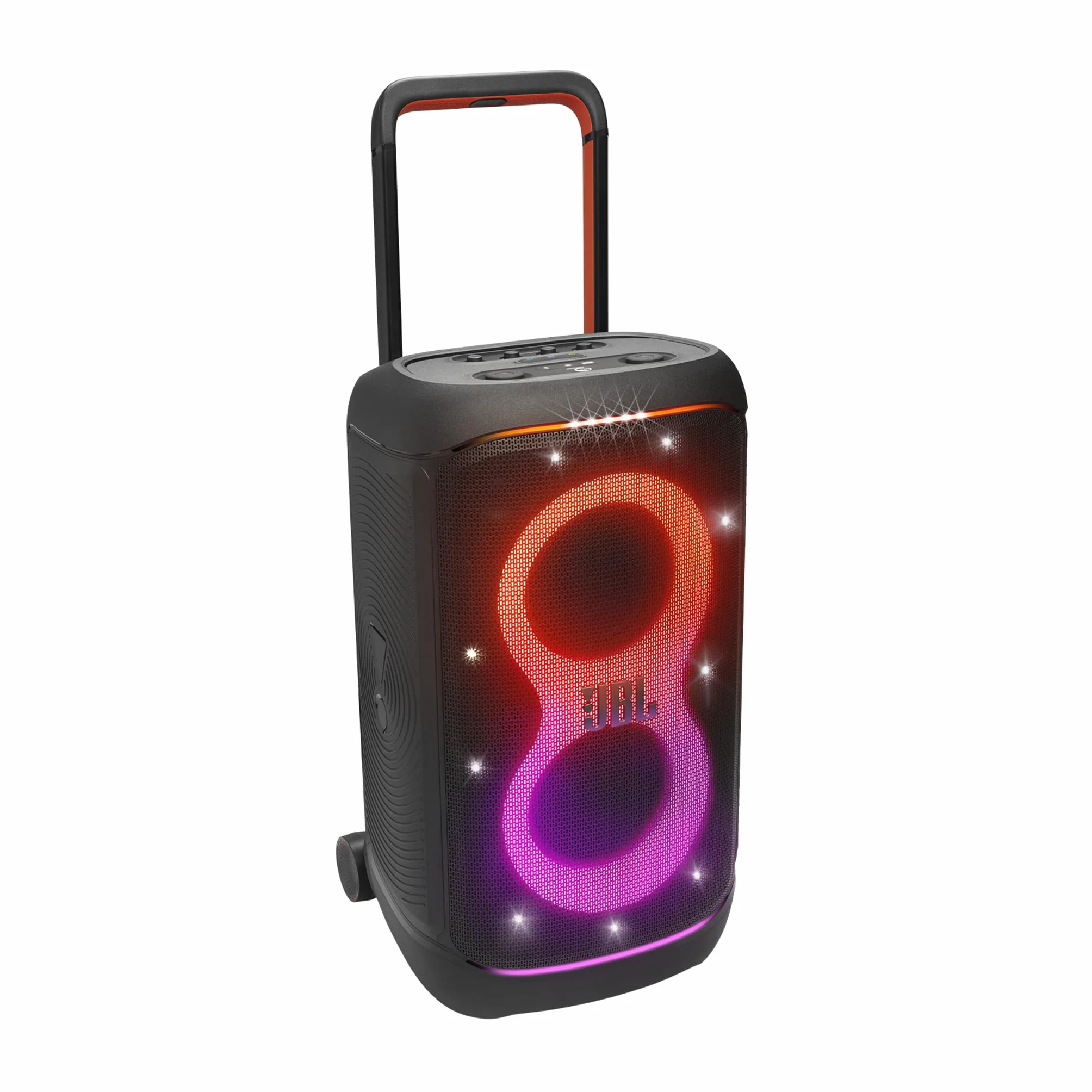 JBL Partybox 520 bezprzewodowy głośnik imprezowy Bluetooth, przenośny, czas odtwarzania 15 H, dynamiczny pokaz świetlny, IPX4, AI Sound Boost, wejście mikrofonowe, czarny