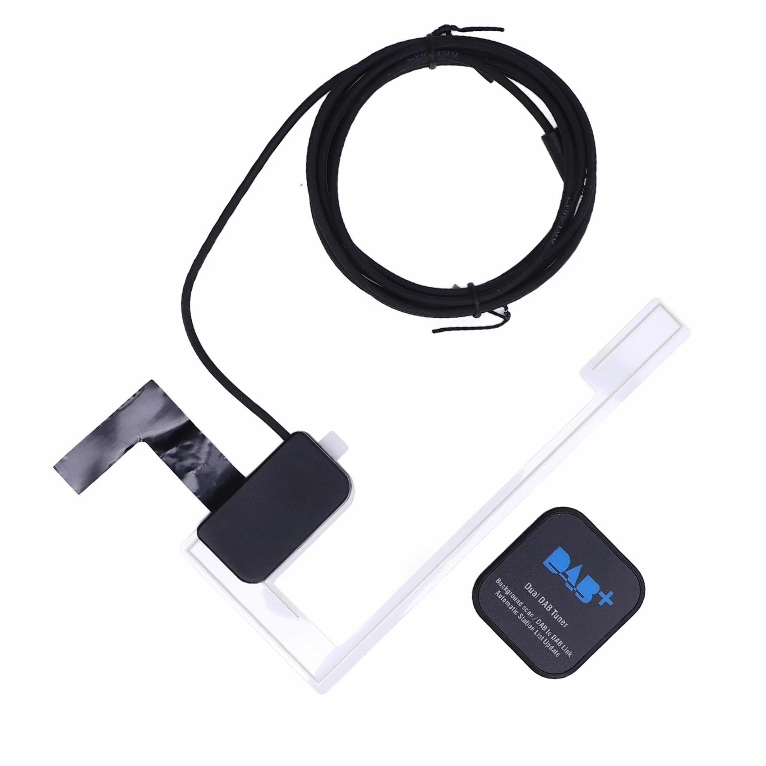 Fabater Tuner Radiowy DAB, łatwa Instalacja, Cyfrowa Skrzynka Transmisyjna z anteną, Adapter USB Typu Plug and Play dla Posiadaczy Radia Samochodowego