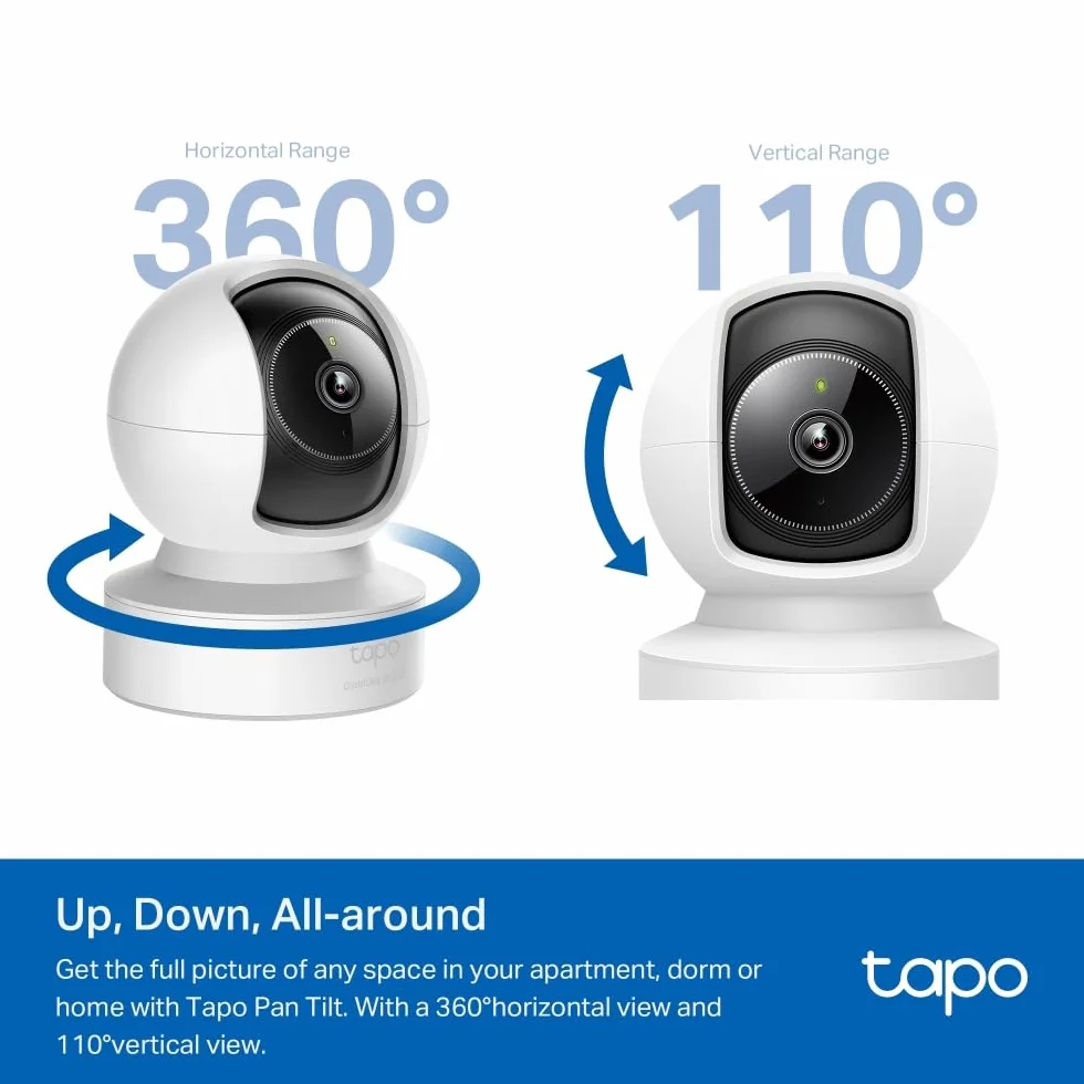 TP-Link Tapo C222 | Kamera Wi-Fi 2K QHD Pan/Tilt z funkcją śledzenia ruchu | Tryb nocny | Inteligentne wykrywanie | Dwukierunkowe audio | Kompatybilna z Alexa i Google Home