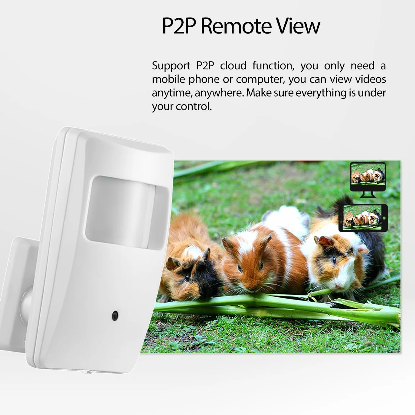 5 MP PIR POE IP mała kamera CCTV, obiektyw 3,7 mm, 940 nm, niewidoczne diody LED, widoczność w nocy, P2P PIR kamera wideo H.265 (IPIR-M-P-HS, biała)