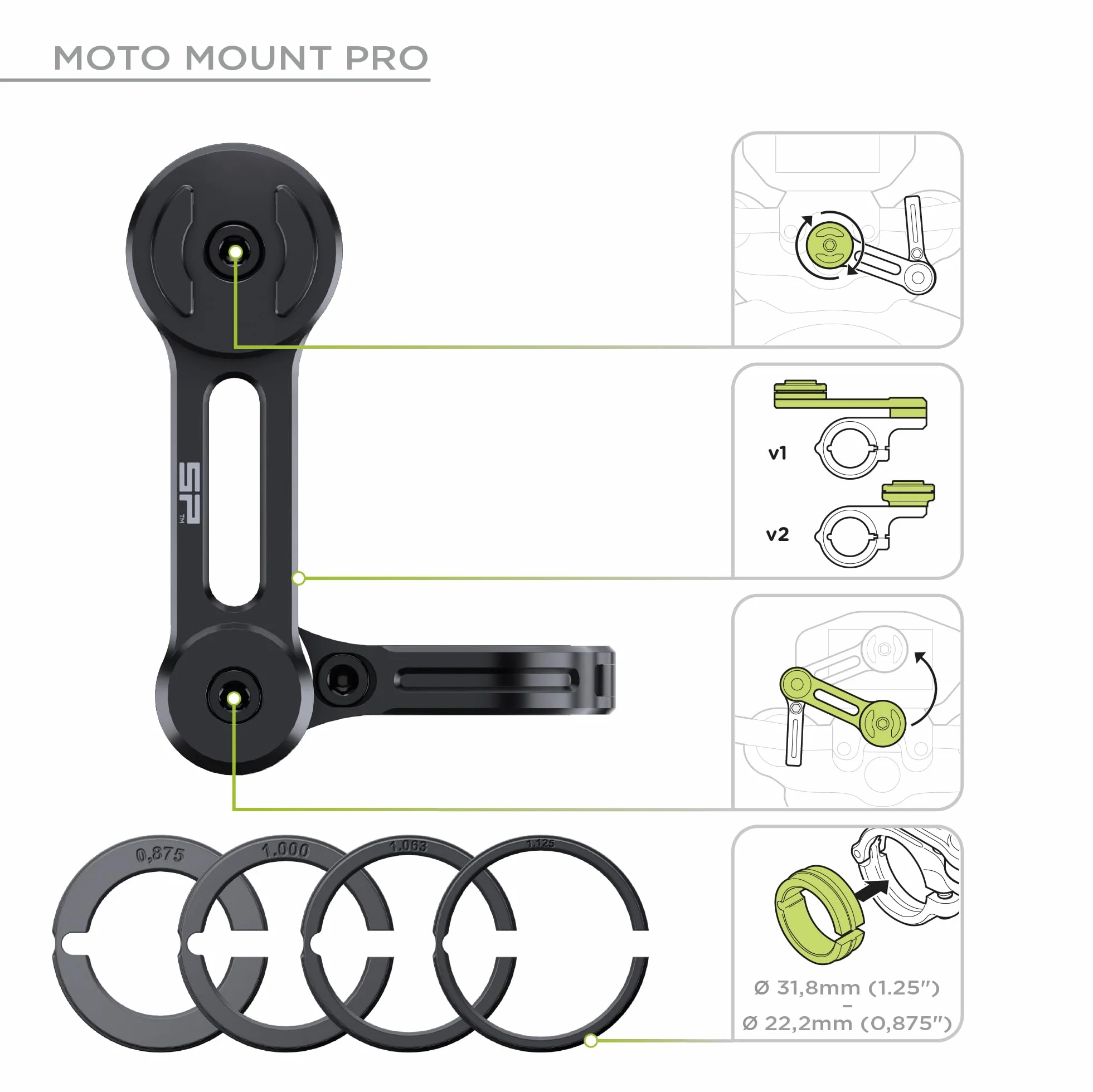 SP CONNECT SPC+ uchwyt na telefon komórkowy, wodoszczelny uchwyt na telefon komórkowy, do motocykla, motoroweru, skutera, akcesoria do wszystkich smartfonów, takich jak iPhone Samsung, uchwyt na gadżet do nawigacji