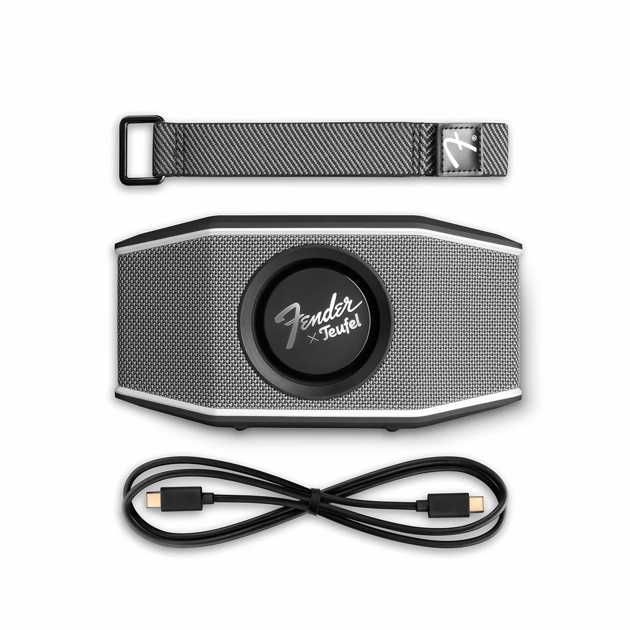 Teufel Fender x ROCKSTER GO 2 zestaw stereo Bluetooth Speaker – przenośny głośnik, 28 h baterii, wodoszczelność IP67, bezprzewodowe przesyłanie muzyki, outdoor, czarny