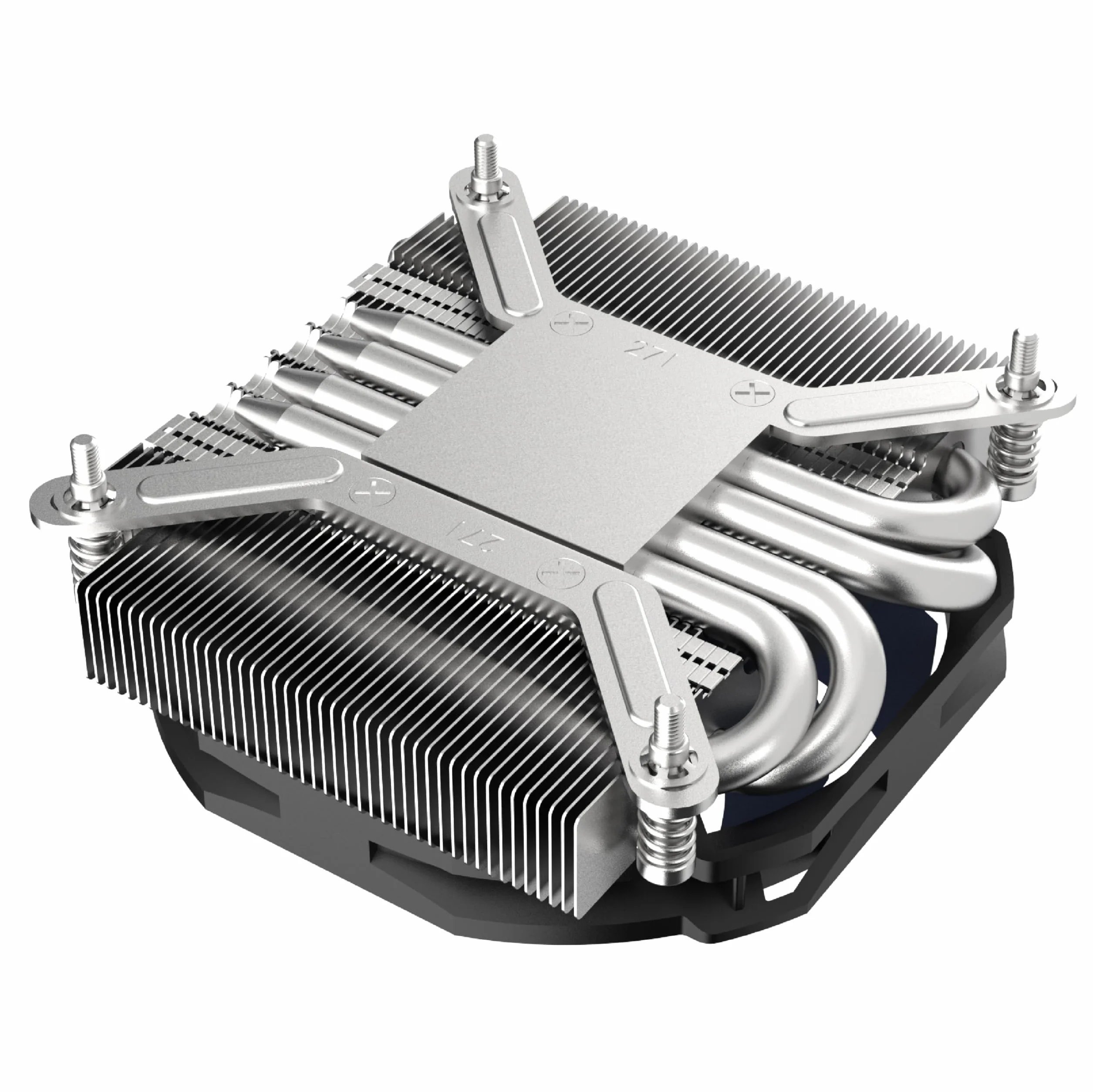Akasa Alucia H4i, Intel LGA1700/1200/115X kompatybilny z 4 końcówkami rur grzewczych z kulką chłodzącą CPU, wentylator 92 mm, maksymalna prędkość 3600 RPM, wentylator chłodzący o niskim poziomie