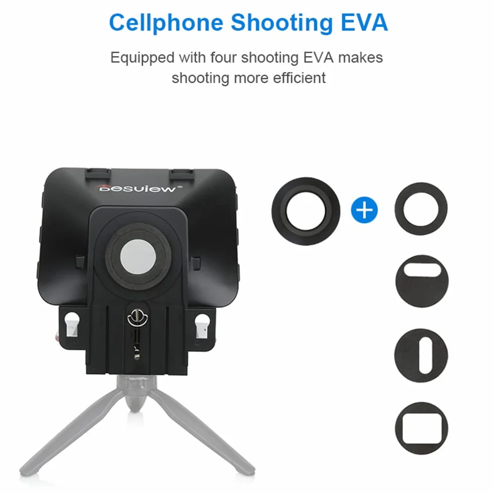 Bestview T3 ulepszony teleprompter do smartfonów/tabletów/lustrzanek cyfrowych z obiektywem zdalnego sterowania, pierścień adaptera, obsługuje ultraszerokokątny obiektyw do strumieniowania na żywo na scenie