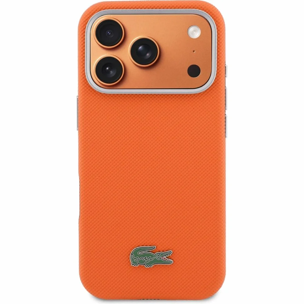 CG MOBILE Lacoste Petit Piqué etui do iPhone 17 Pro Max kompatybilne z MagSafe (pomarańczowe)