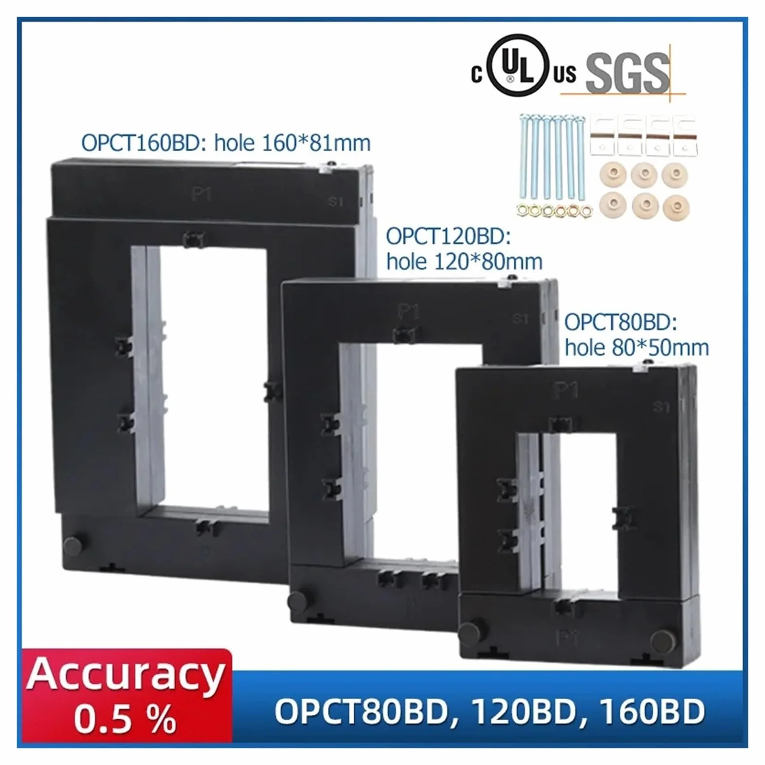 Split Core przetwornica prądowa Okno Typ CT OPCT160BD-1000A 2500A 6000A/5A (OPCT160BD-2500A 5A)