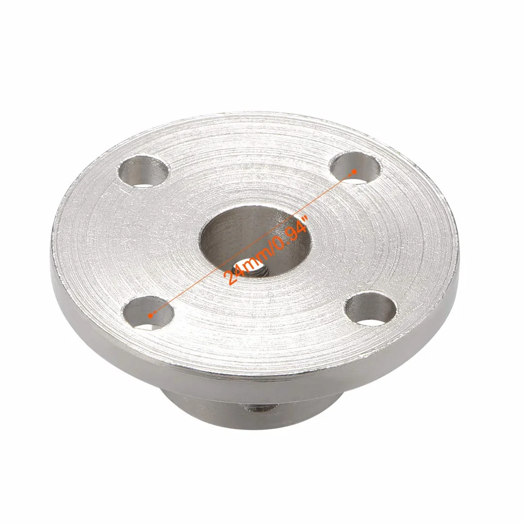 sourcing map Sprzęgło kołnierzowe prowadnica silnika sprzęgło faliste przyłącze silnika 8 mm średnica wewnętrzna H13*D16 sztywna do części DIY odcień srebrny