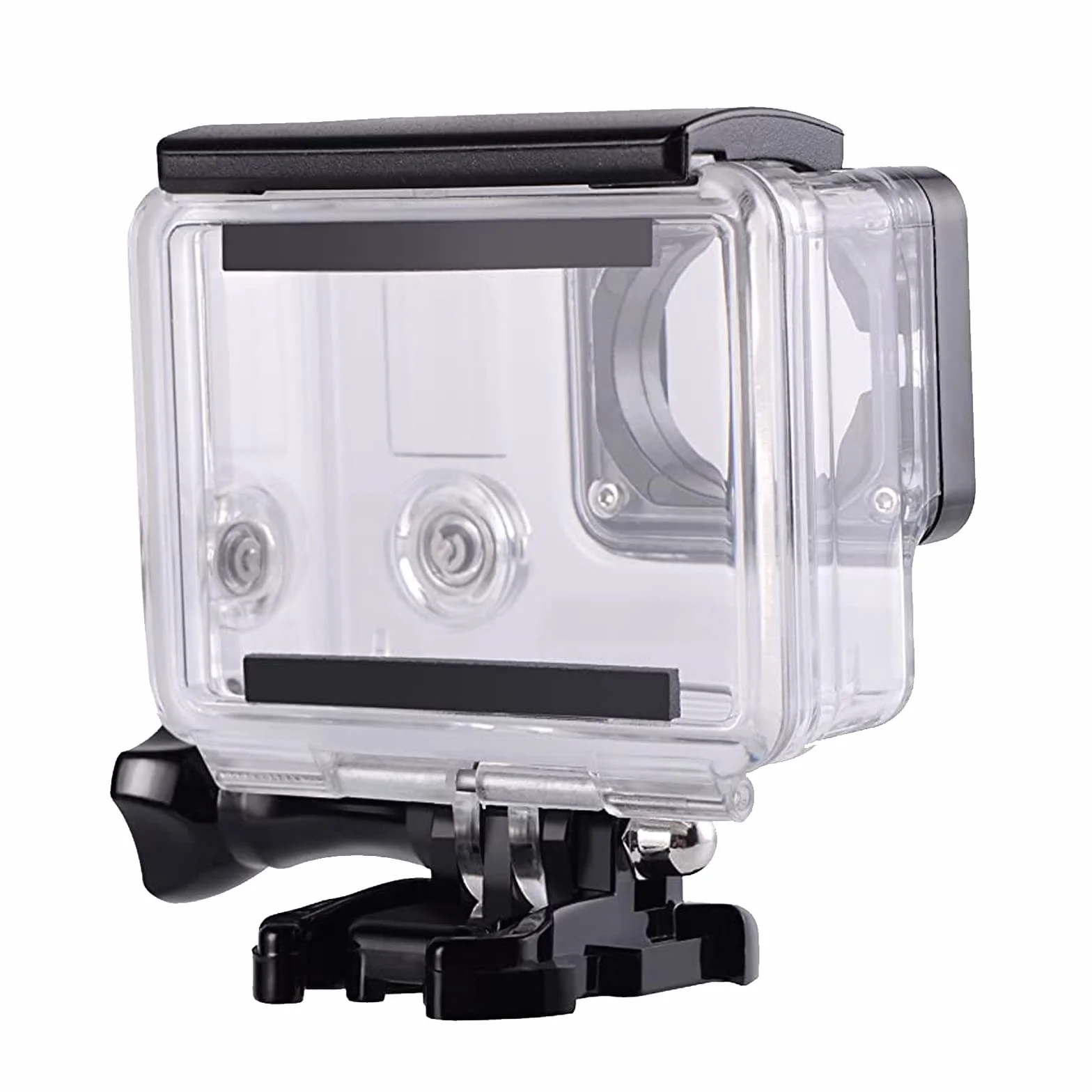 Etui ochronne, wodoszczelna obudowa z obiektywem do kamery GoPro Hero 3 + Hero 4 Action ze śrubami mocującymi i podstawą, ochrona pod wodą, 45 m etui ochronne