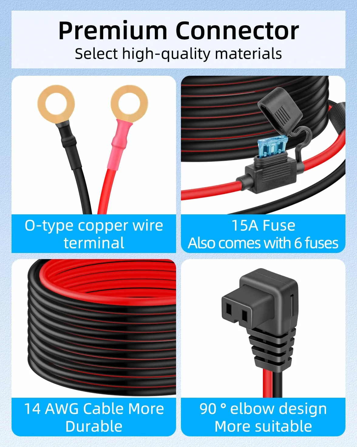 Kabel zasilający DC do lodówki samochodowej 12 V (3M/10FT)
