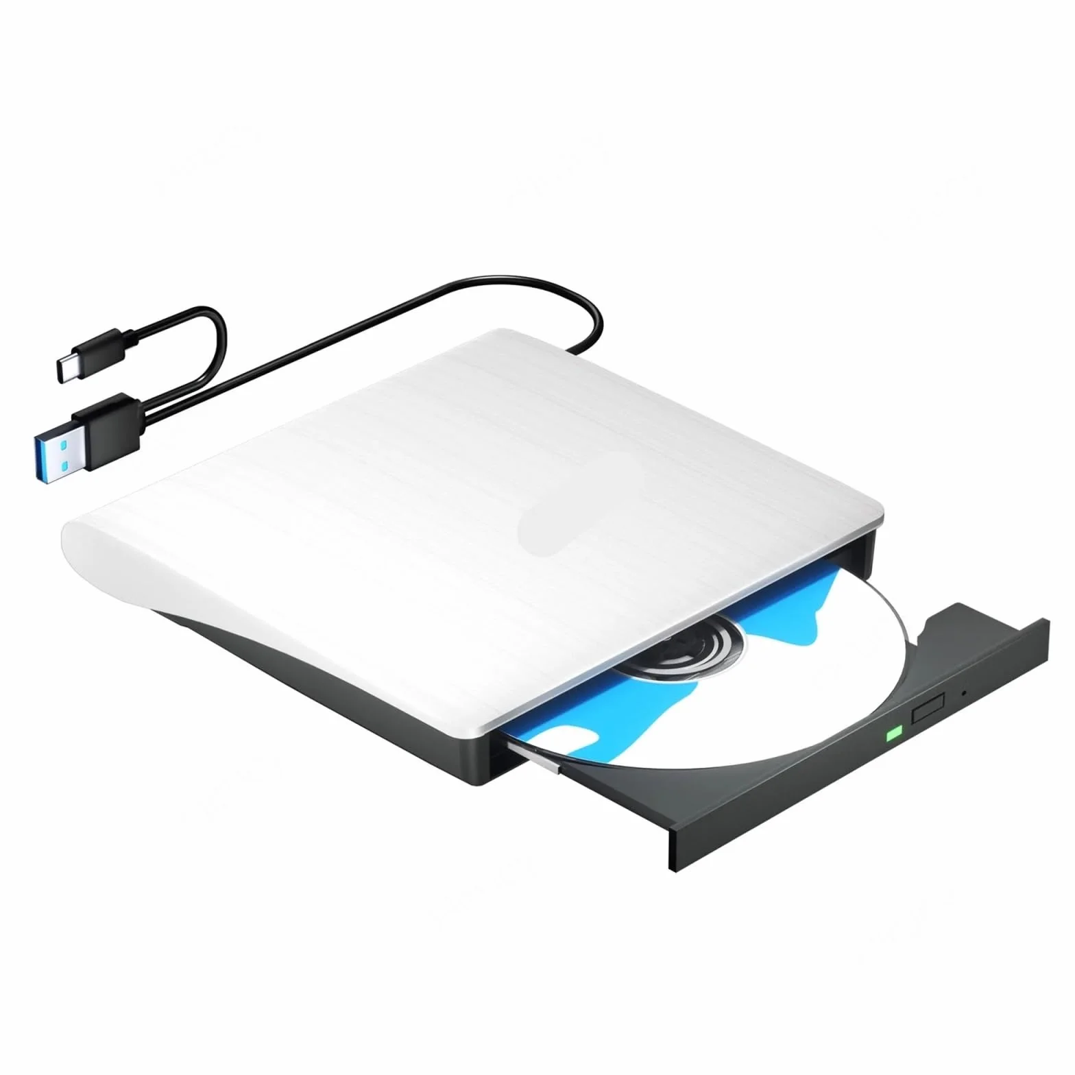 Zewnętrzny napęd Blu-ray, napęd optyczny do laptopa, komputera stacjonarnego, nagrywarki CD, kompatybilny(Wit)