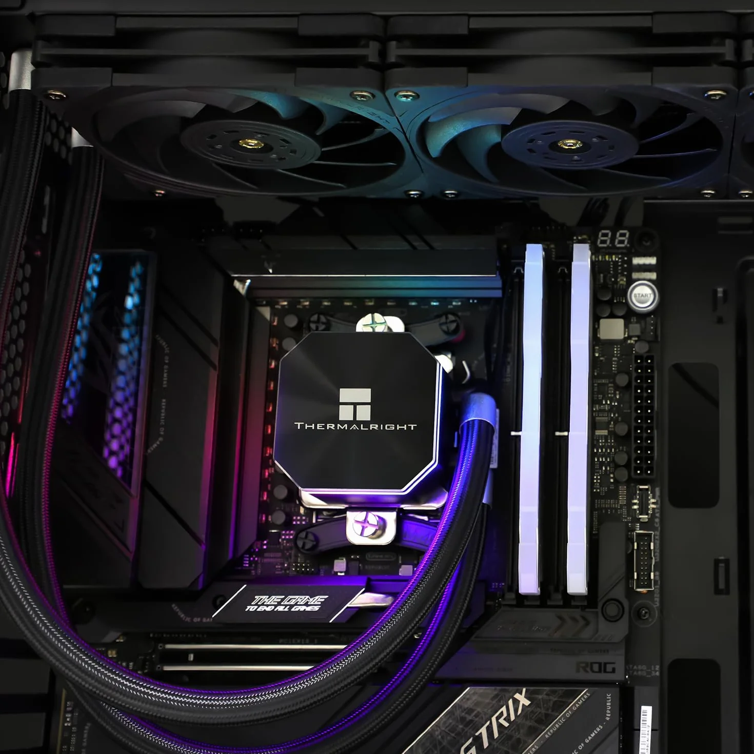 Thermalright Frozen Edge 360 Black, chłodzenie wodne CPU z wentylatorem PWM 120 mm, 360 mm AIO, zintegrowana chłodnica wodna dla AM4/AM5, Intel LGA1700/1851/1150/1151/1200