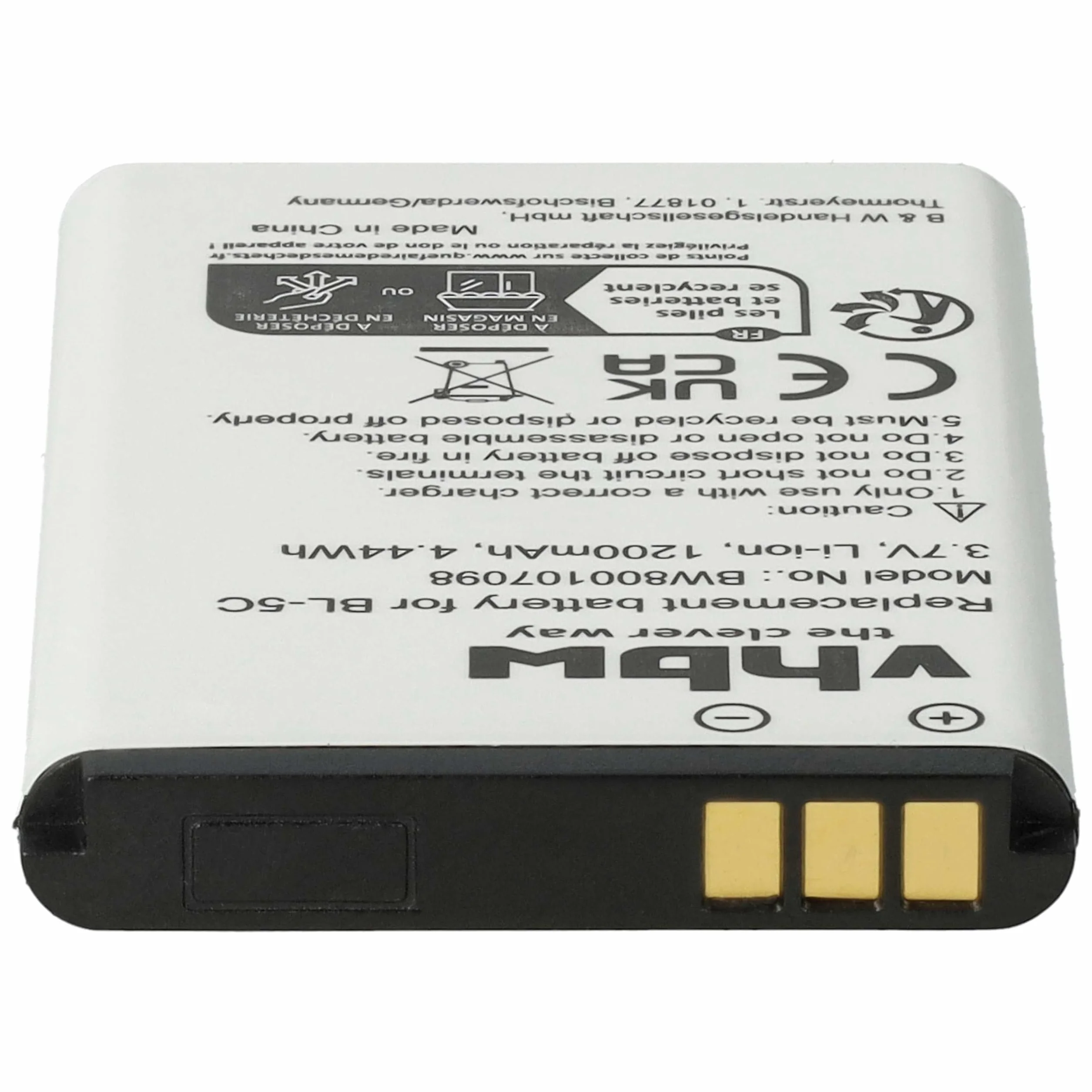 vhbw 10 x bateria zamienna do Nortel 690104 do telefonu komórkowego smartfona telefonu (1200 mAh, 3,7 V, litowo-jonowa)