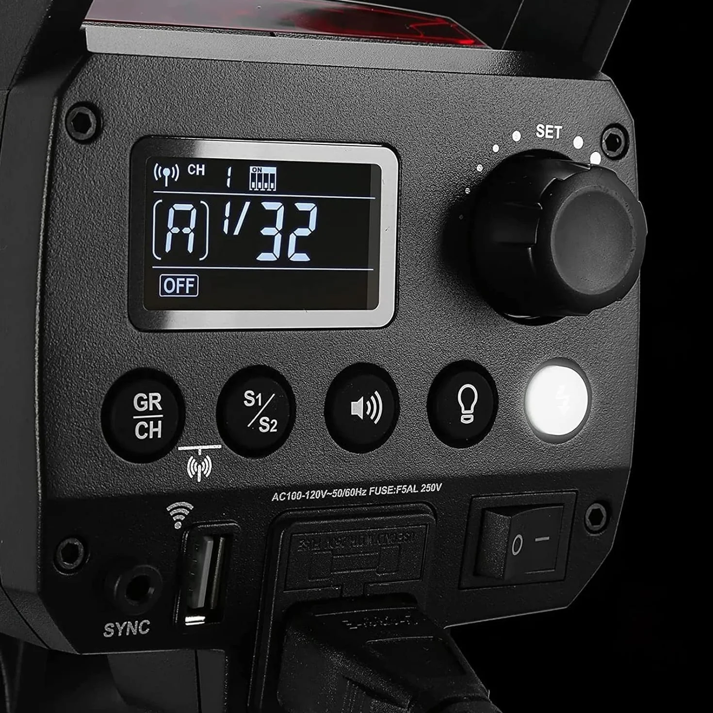 Godox MS200V lampa błyskowa studyjna z ulepszoną lampą modelującą LED, 200W GN53 Bowens Mount Monolight, lekka i przenośna, 2,4G Wireless X System Studio Strobe do fotografii portretowej w studio