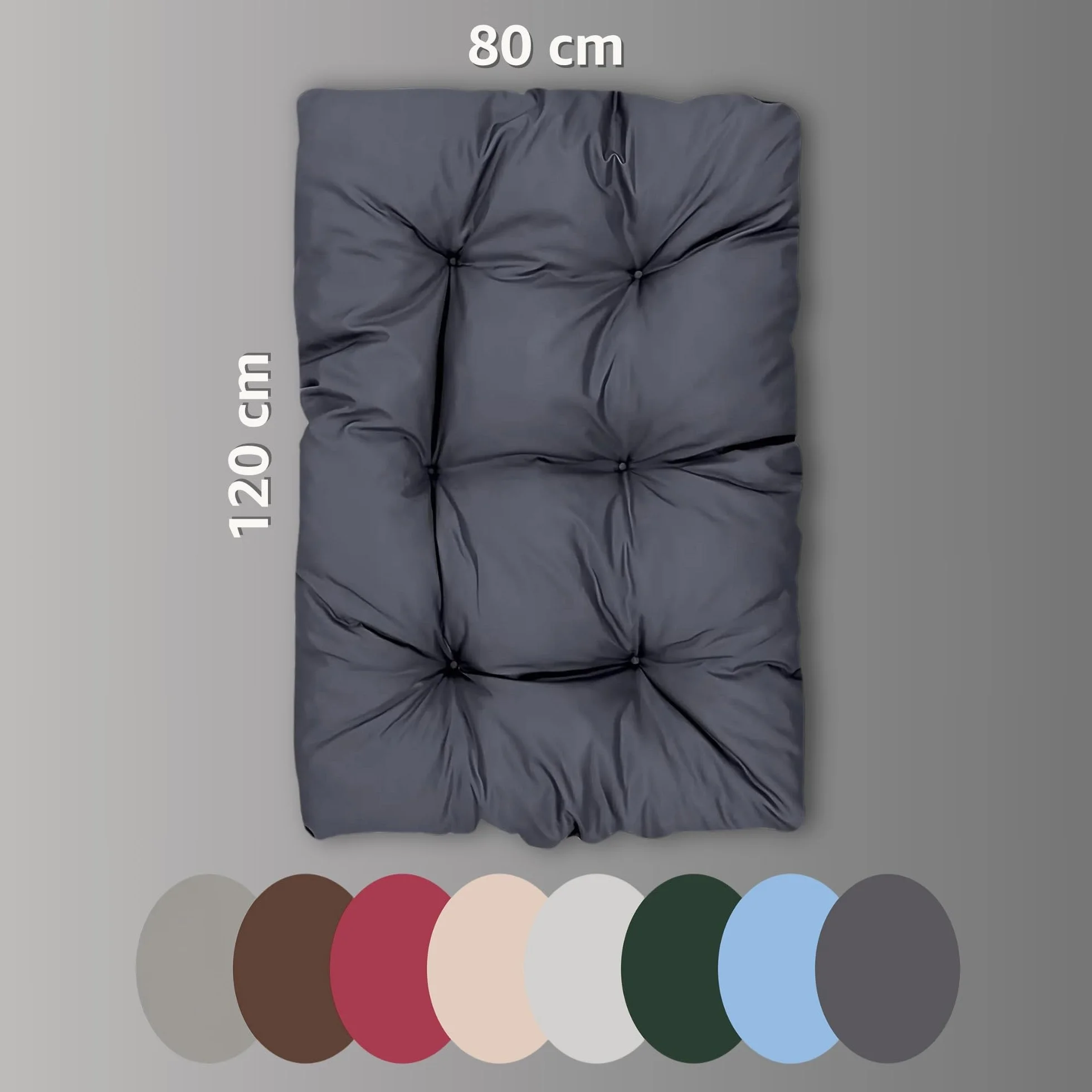 poduszka ogrodowa na palete jeans przecierany 15a poliester czarny wigofil 80x120